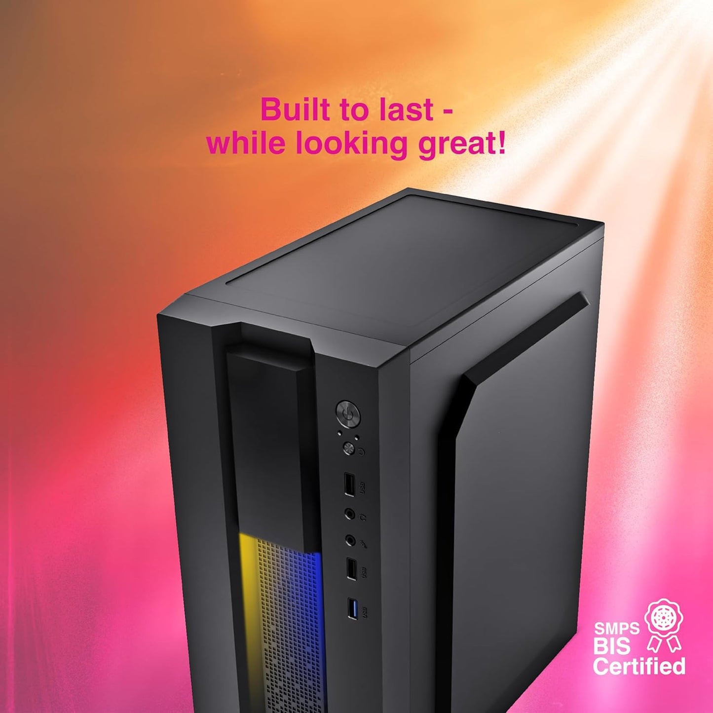 Pratyush KK5 Tower Desktop Computer PC - Core i5-4570 Processor CPU (3.2GHz) | 16GB DDR3 RAM | 512GB M.2 SSD | WiFi | HDMI/VGA | RGB Lighting | HD Graphics | Pre-Installed Win11 OS and Softwares