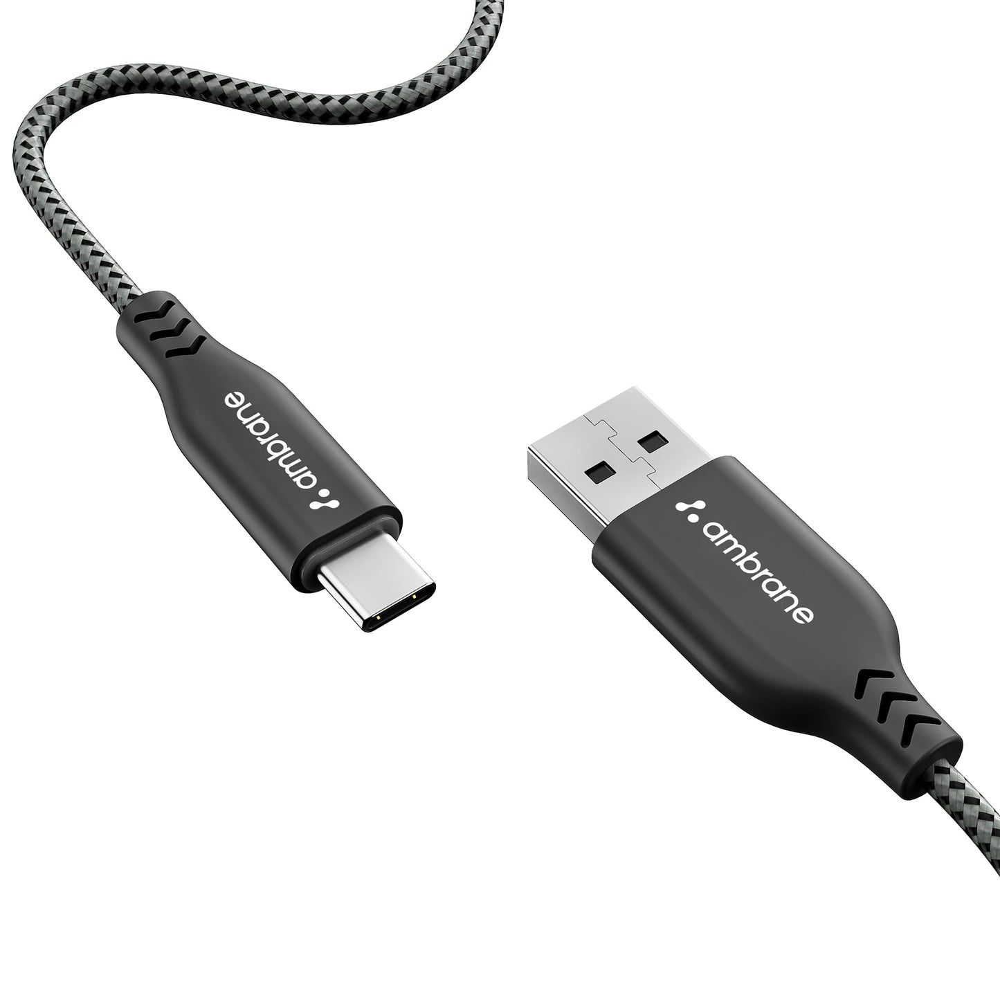 Ambrane Unbreakable 60W Fast Charging 1.5M Braided Type C to Type C Cable for Smartphones, Tablets, Laptops & Other Type C Devices, PD Technology, 480Mbps Data Sync (RCTT15, Black)