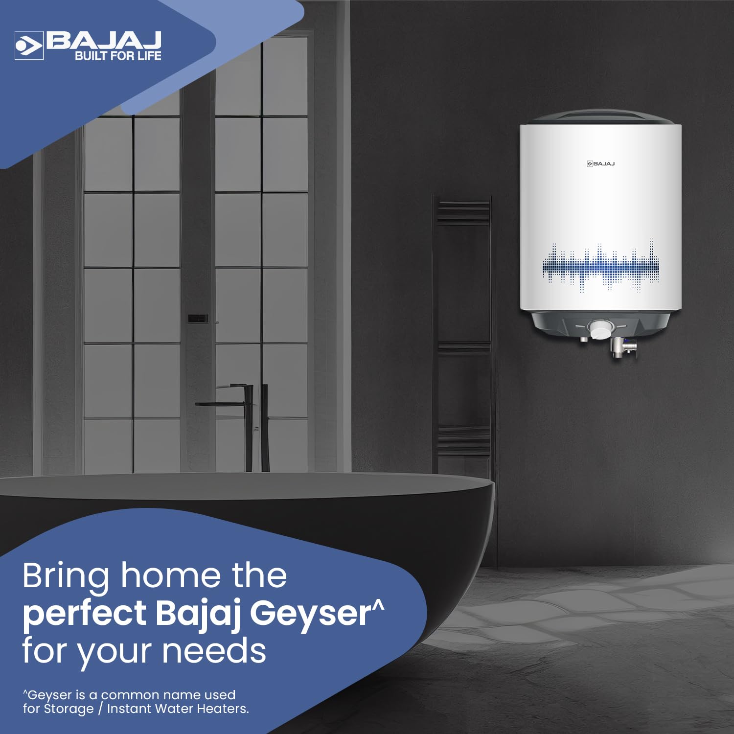 Bajaj Shield Series New Shakti 15L Storage Wall Mount Water Heater For Home|5-Star Rated Geyser|Child Safety Mode|For High Rise Buildings|10-Yr Tank 6-Yr Element 4-Yr Product Warranty 【White & Grey】