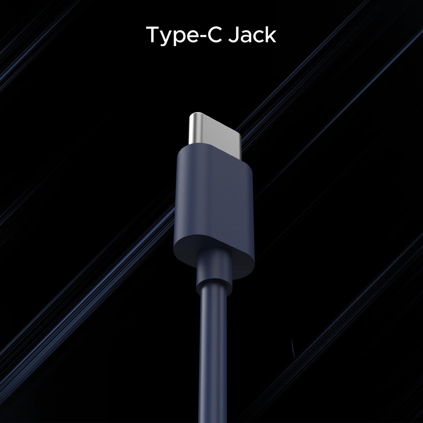 boAt Newly Launched Bassheads 100 C Wired in Ear Earphones with Type-C Jack, in-Line Microphone, 10Mm Drivers, Signature Sound, Integrated Controls & Multi-OS Compatibility(Navy Blue)