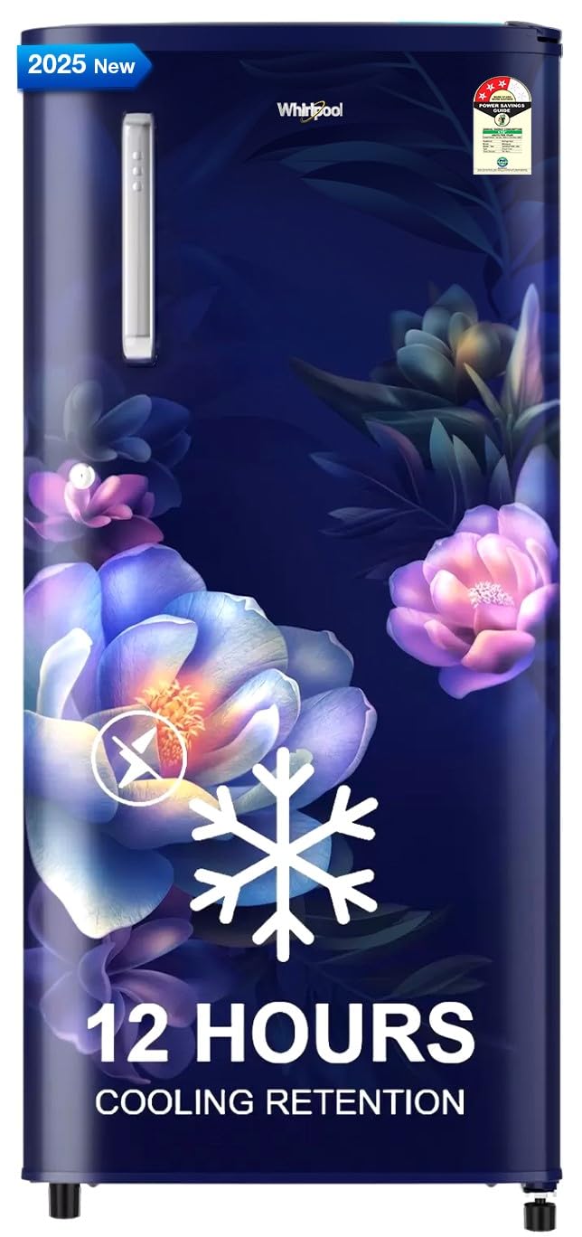 Whirlpool 184 L 3 Star Direct-Cool Single Door Refrigerator (205 WDE CLS 3S SAPPHIRE BLUE-Z, Blue, 2023 Model)