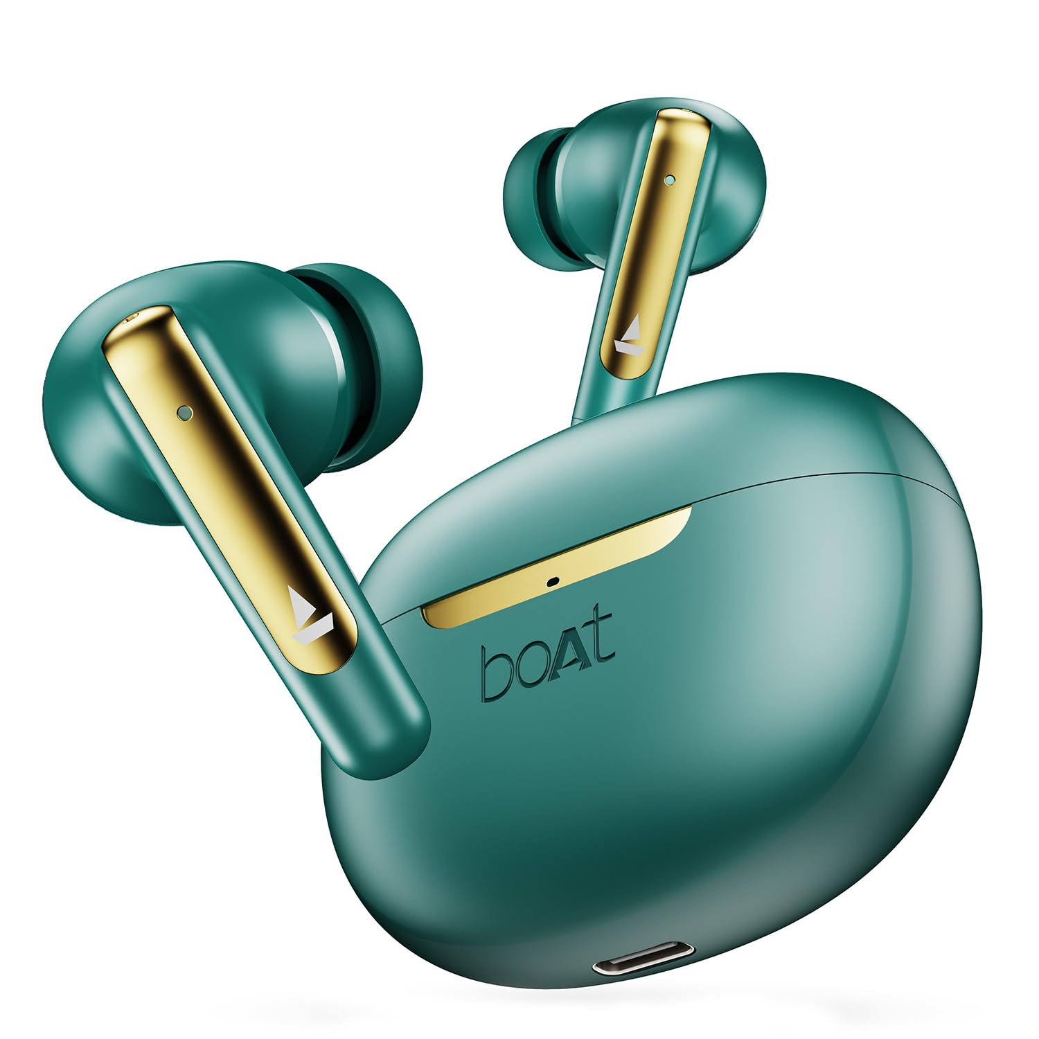 boAt Airdopes 141 Pro Buds, 13mm Drivers, Metallic Finish, 60HRS Battery, 4Mics ENx, Fast Charge, IPX5, v5.3 Bluetooth TWS in Ear Earbuds Wireless Earphones with mic (Obsidian Black)