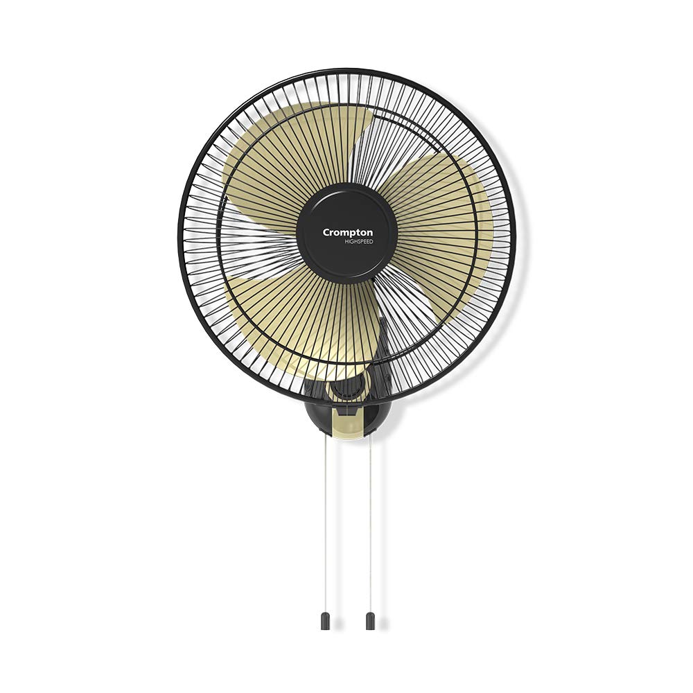 Crompton HighSpeed Torpedo 400 mm Wall Fan (Black)