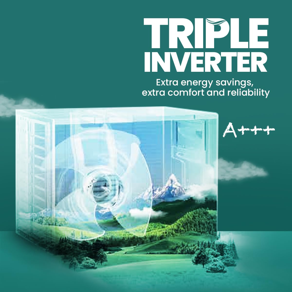 Haier 1.5 Ton 4 Star Triple Inverter Smart Split AC (5250 Watts, Copper, Wi-Fi, 4-Way Swing, 7 in 1 Convertible, Frost Self Clean, HD Filter, Cools at 60°C - HSU18K-PYFR4BN-INV, White)