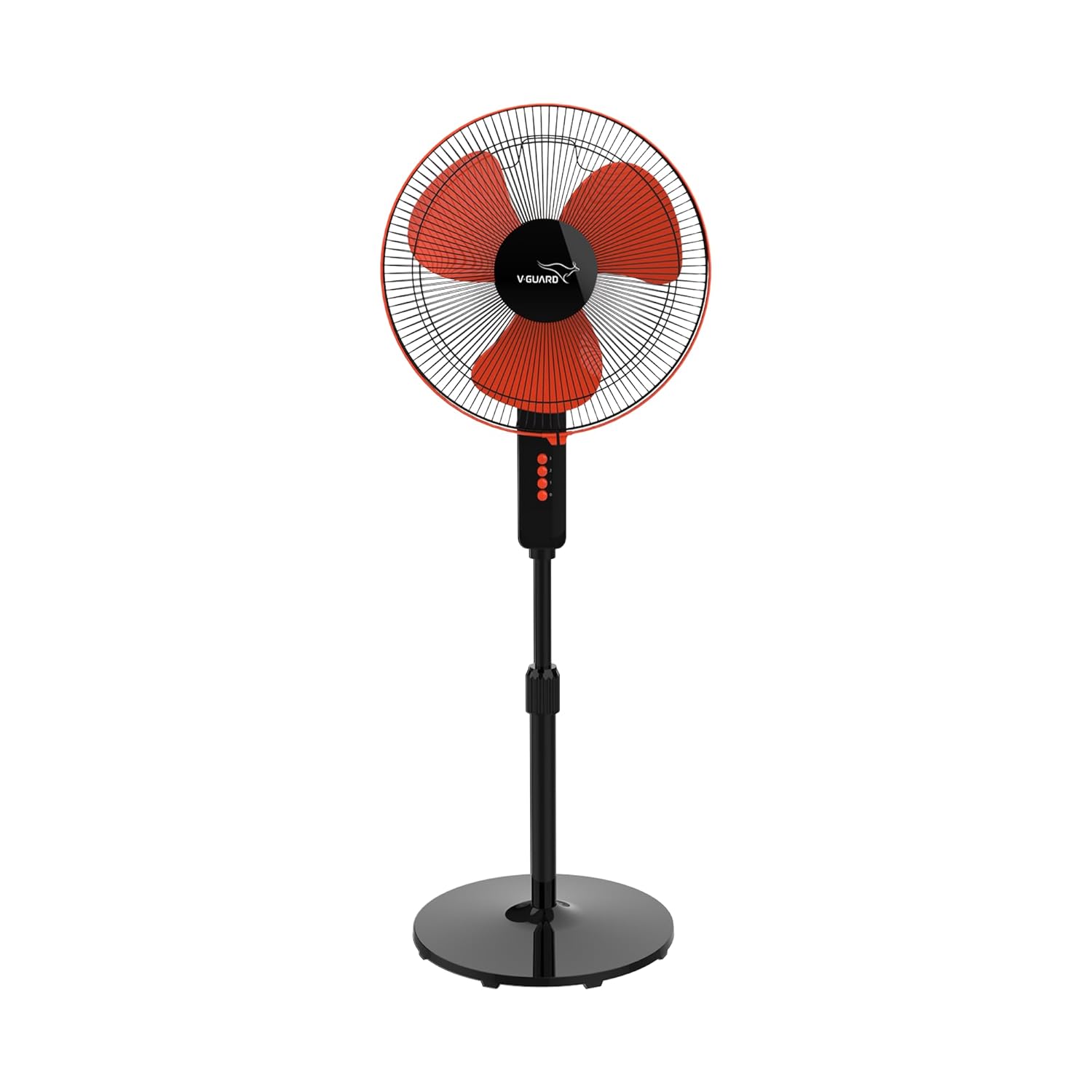 V-Guard Esfera STS Plus Pedestal Cum Table Fan | Versatile 2-In-1 Operation | 1350 RPM Motor | Customisable Tilt And Oscillation Control | Red Black | 40 cm (400mm)