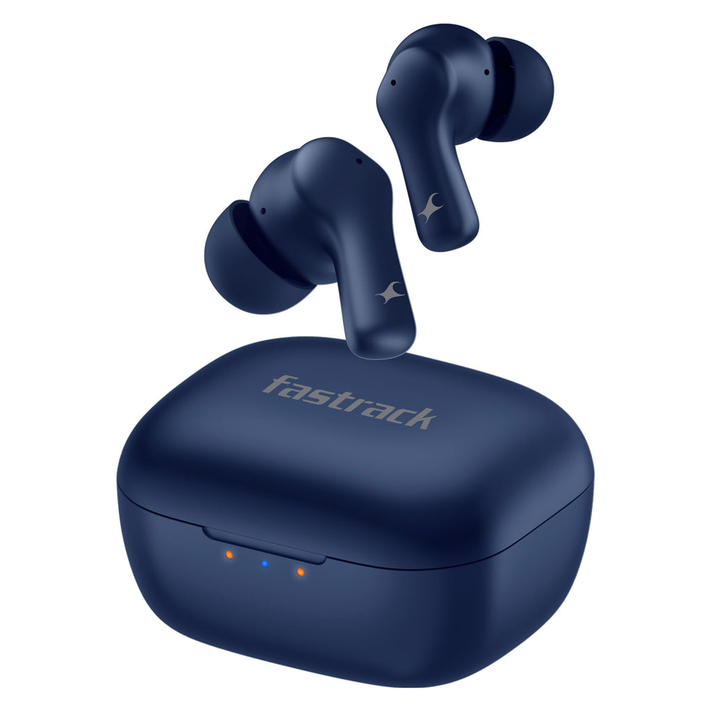 Fastrack Fpods FE100|BT5.4 TWS in Ear Earbuds, 40Hrs Playtime, 13mm Extra Deep Bass Drivers, Dual Mic ENC for Crystal Clear Calls, Low Latency Gaming Mode Upto 60ms - 120 Mins in 10 Mins