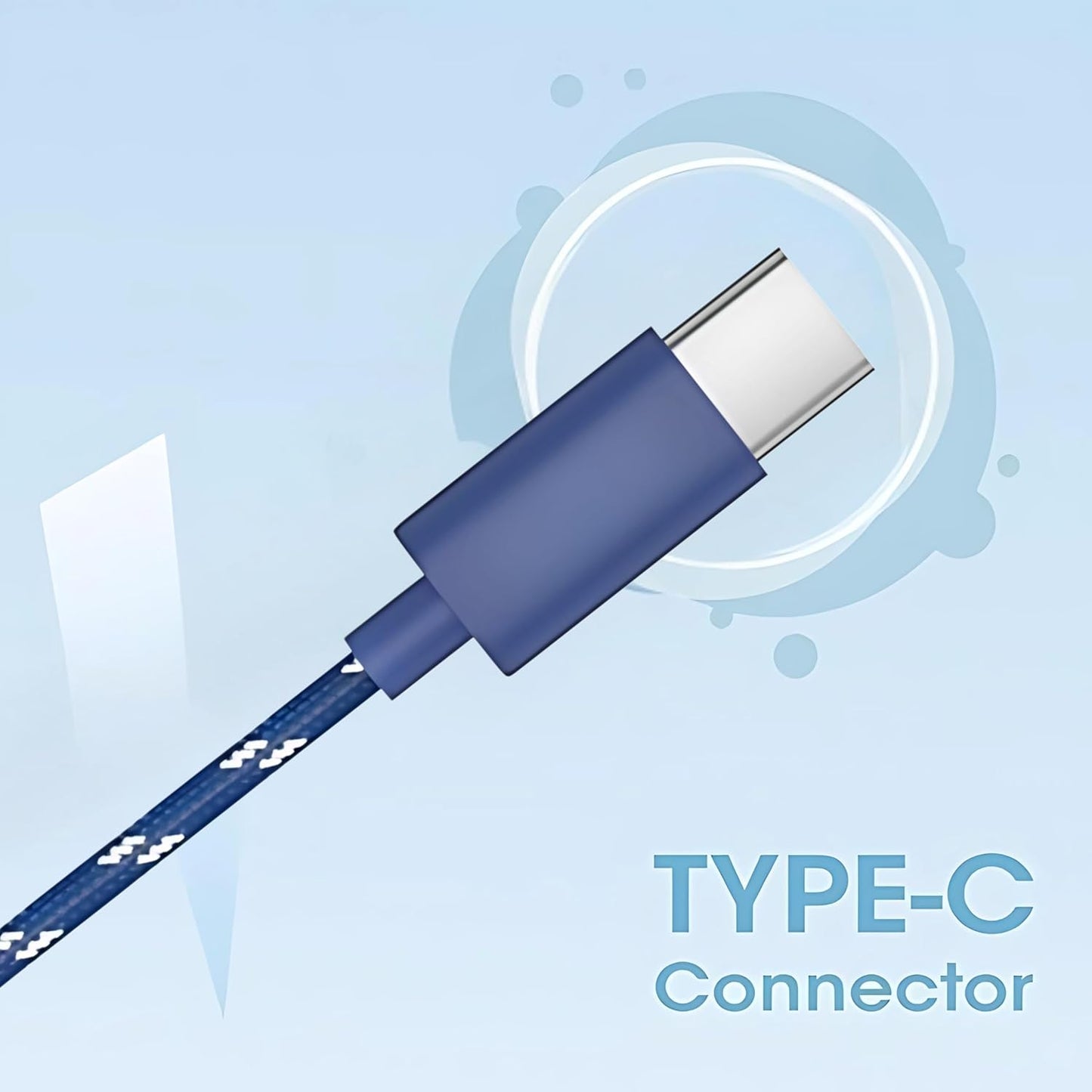 GZT Blast-C in Ear Type C Earphone with Nylon PVC Braided Wire, in-Line Volume Controller & Powerful HD Mic, Clear Sound, Noise Isolation Compatible with Oneplus, Samsung, Oppo, Vivo, Redmi- Blue