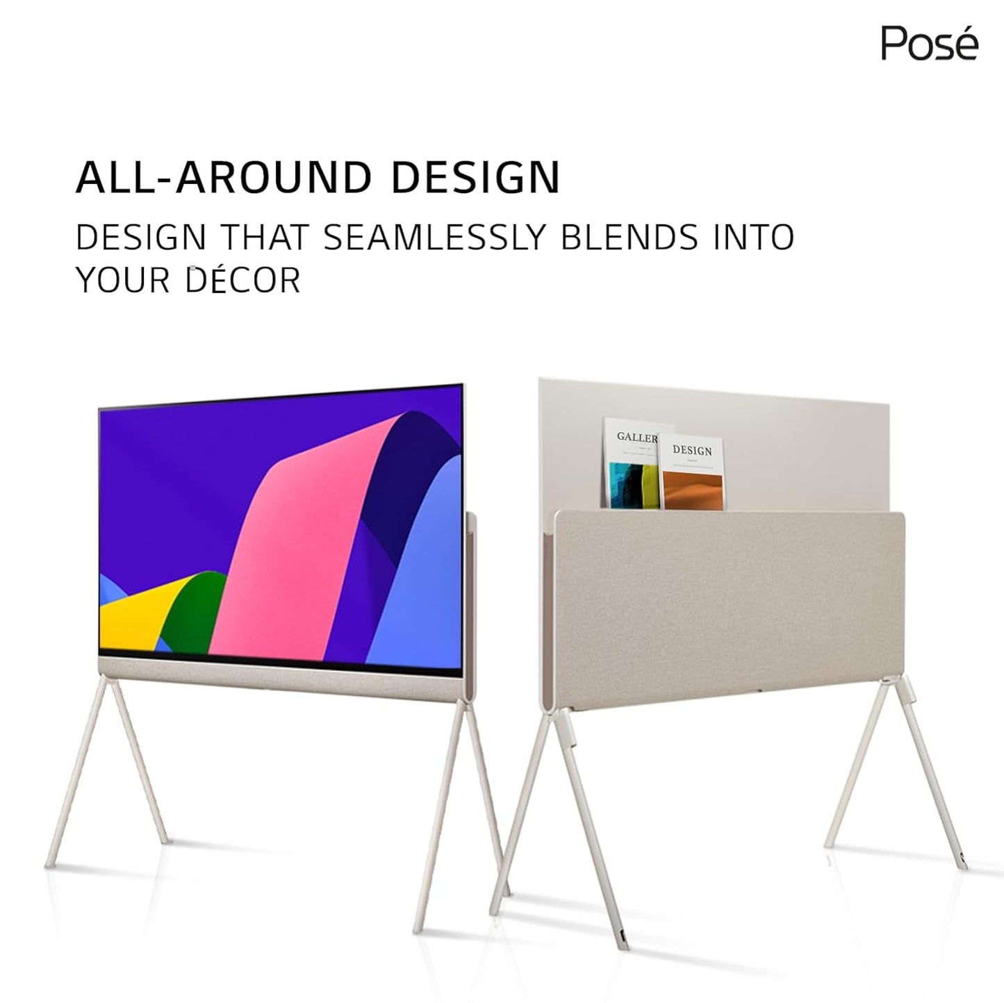 LG 139 cms (55 inches) Objet Collection LX1 Posé Series 4K Ultra HD Smart OLEDevo TV 55LX1QPSA (Beige)