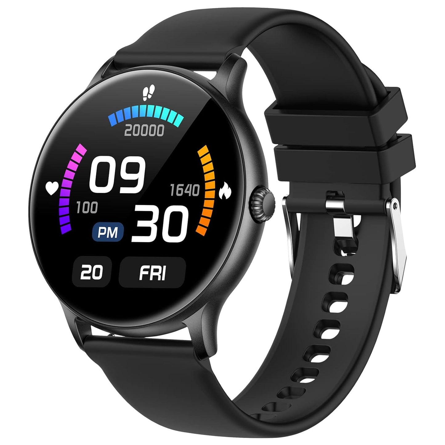 Fire-Boltt Phoenix Smart Watch with Bluetooth Calling 1.38,120+ Sports Modes, 240 * 240 PX High Res with SpO2, Heart Rate Monitoring & IP67 Rating (Black)