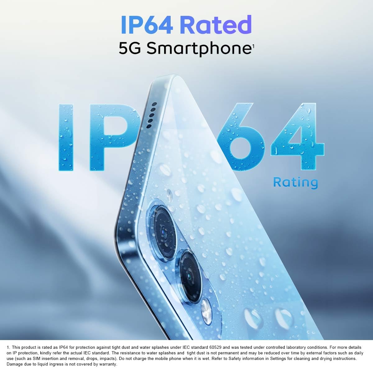 iQOO Z10 Lite 5G (Titanium Blue, 4GB RAM, 128GB Storage) | 6000 mAh Battery | Dimensity 6300 5G Processor with 433K+* AnTuTu Score | IP64 Rated & Military Grade Shock-Resistance*