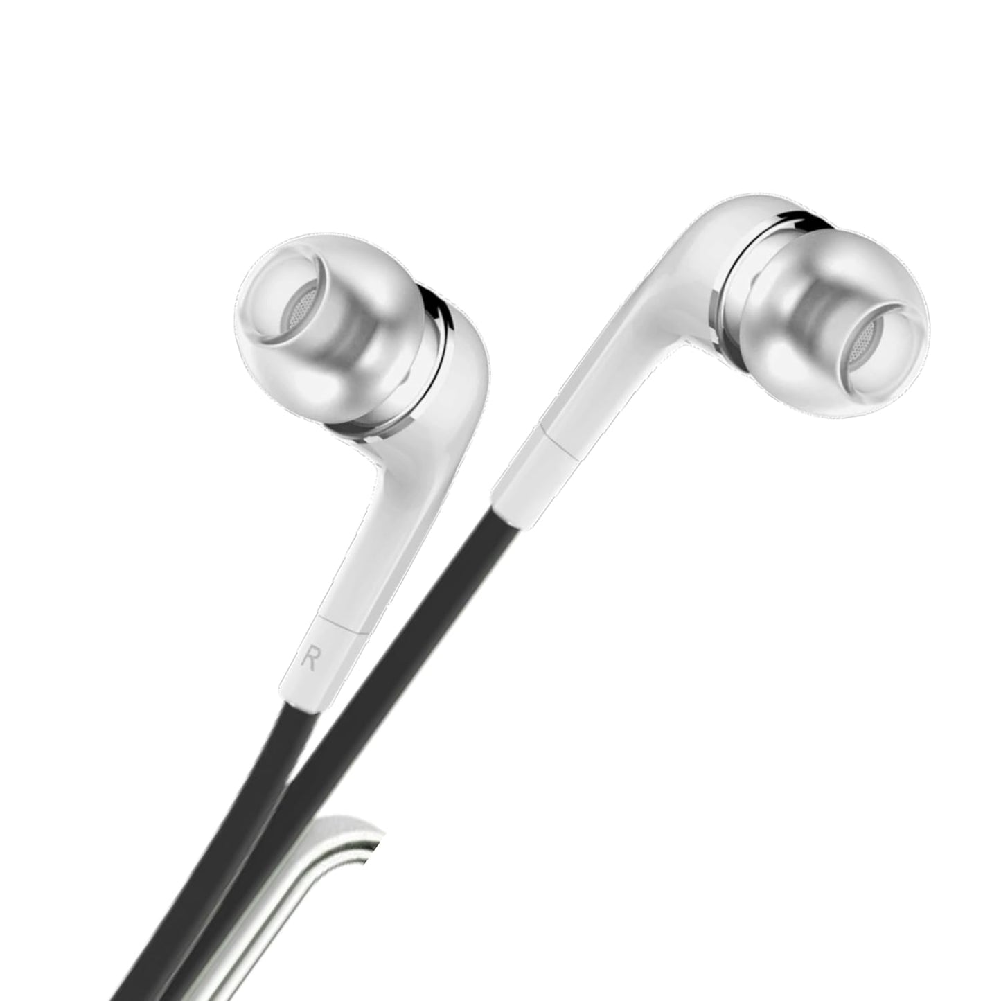 GEARZTOUCH GSP in Ear 3.5mm Wired Earphones with in Line HD Mic, Powerful Audio, Clear Sound, Noise Isolation with Precise Bass, Unique Earbuds Design,in line Controls,Wide Compatibility(Black)