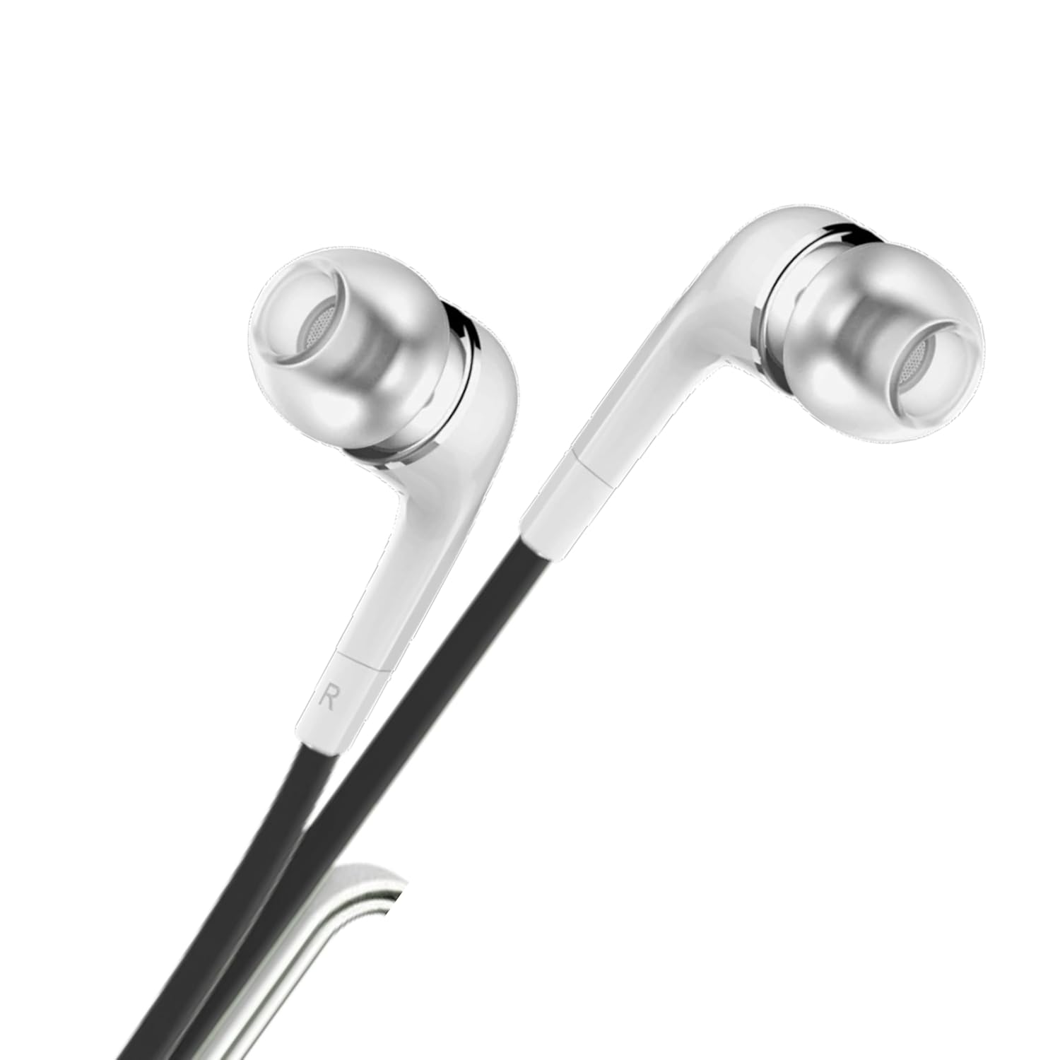 GEARZTOUCH GSP in Ear 3.5mm Wired Earphones with in Line HD Mic, Powerful Audio, Clear Sound, Noise Isolation with Precise Bass, Unique Earbuds Design,in line Controls,Wide Compatibility(Black)