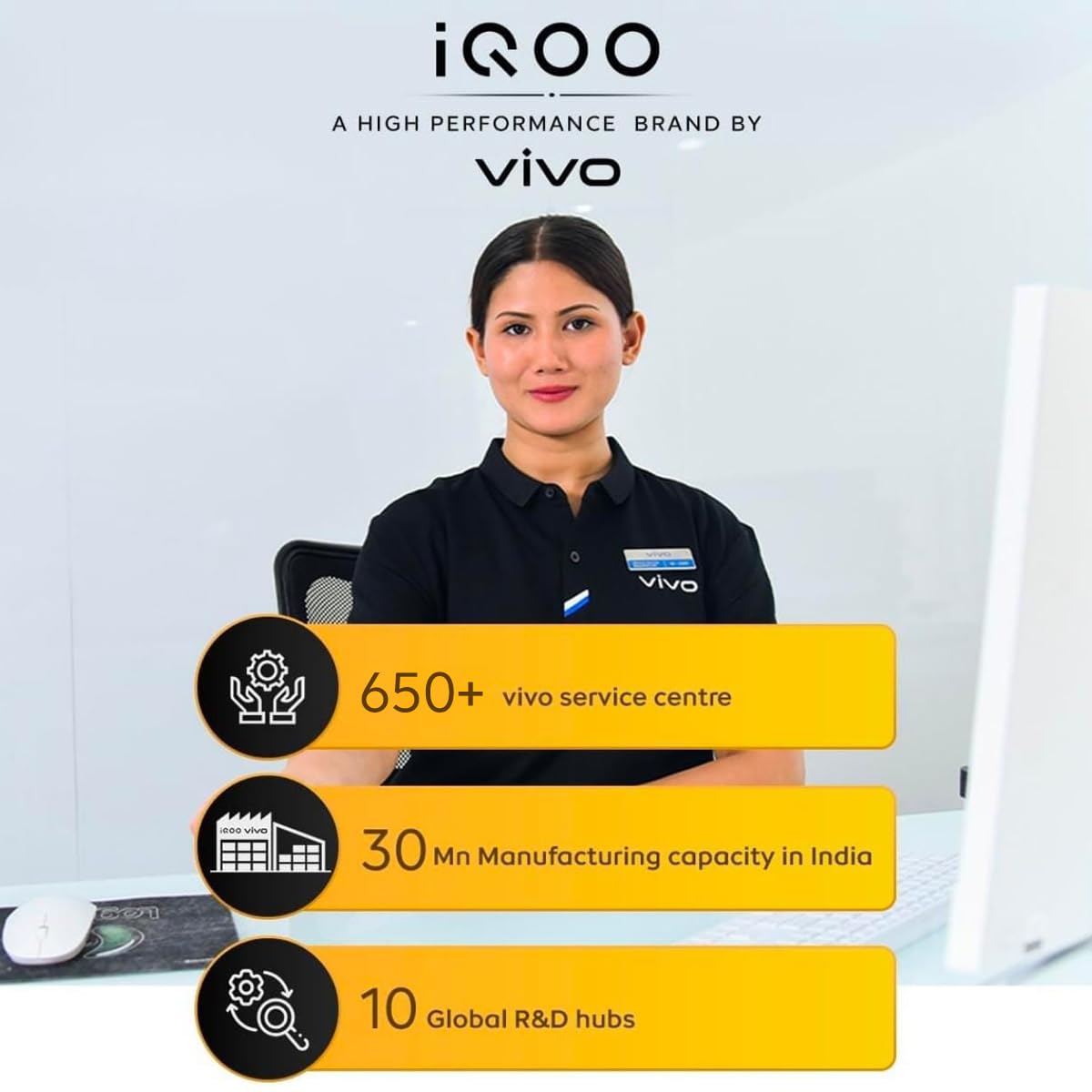 iQOO Z10x 5G (Titanium, 6GB RAM, 128GB Storage) | 6500 mAh Large Capacity Battery | Dimensity 7300 Processor | Military-Grade Durability