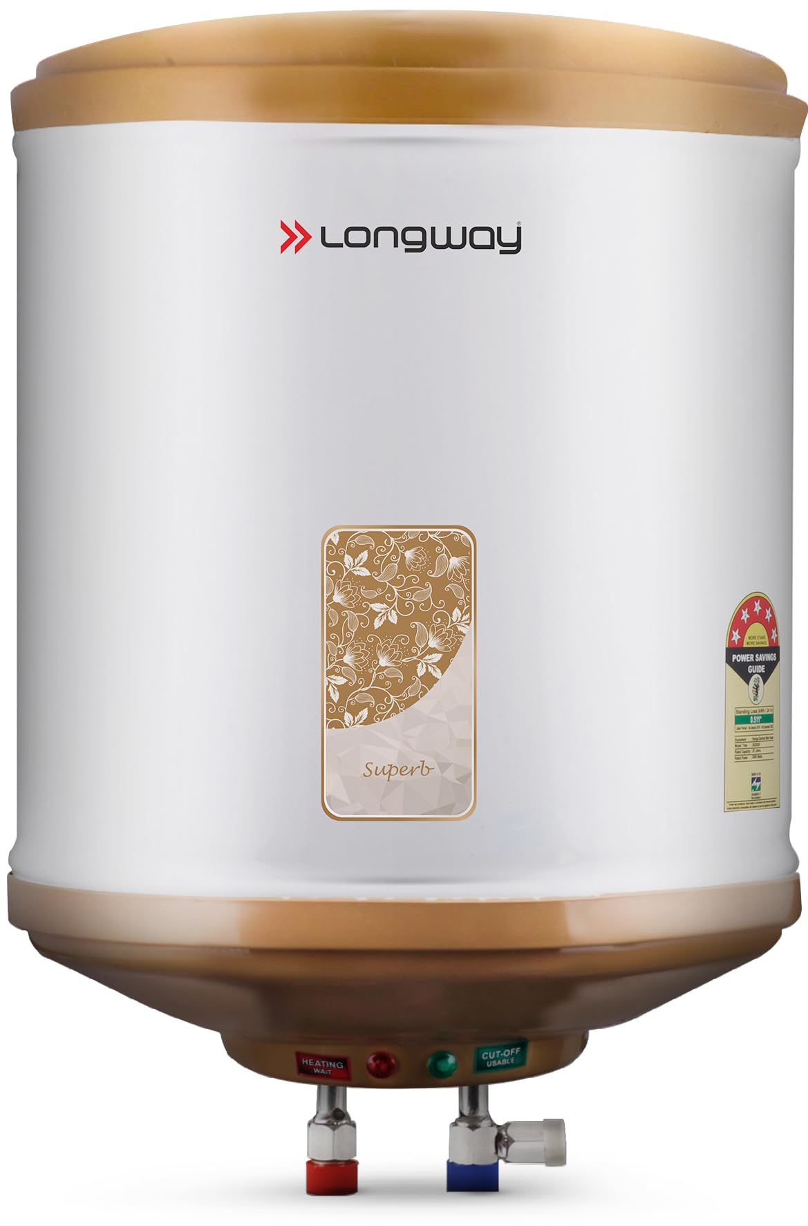 Longway Superb 10 Liters 5 Star Rated Automatic Instant Water Heater for Home | Water Geyser | Electric Geyser with Multiple Safety System & Anti-Rust Coating | 5 Years Warranty on Tank | Gray
