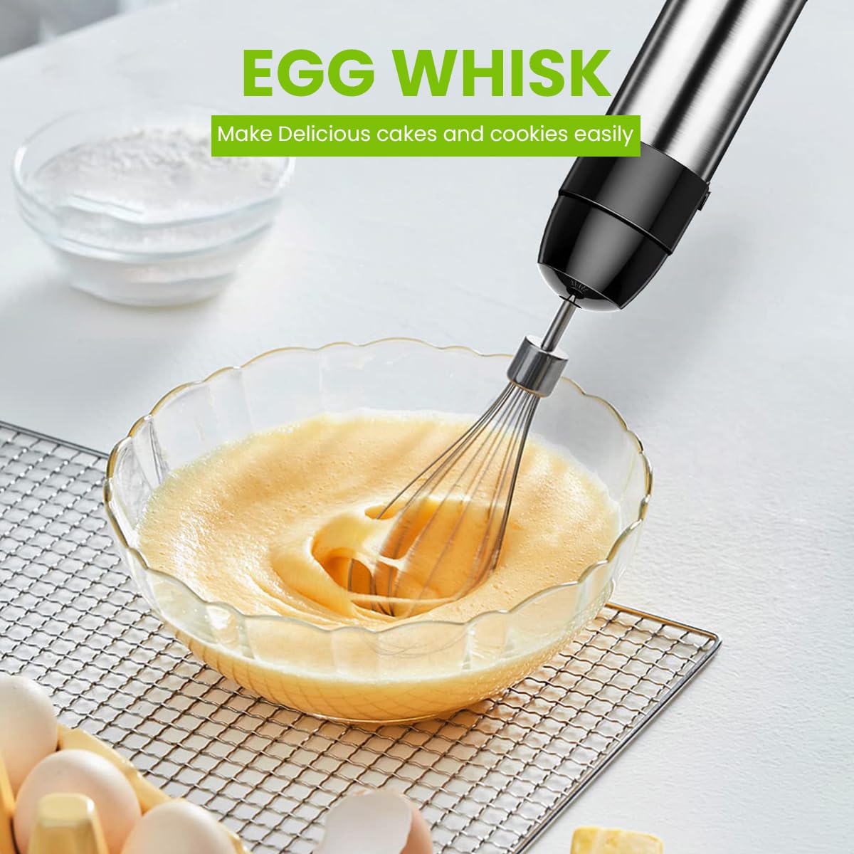 INALSA Hand Blender 1500 W|Silent DC Copper Motor|European Stepless Variable Speed Design| X.Large 1L Chopper|Unique Potato Masher| Detachable| Stainless Steel-Robot INOX 1500 StepUp