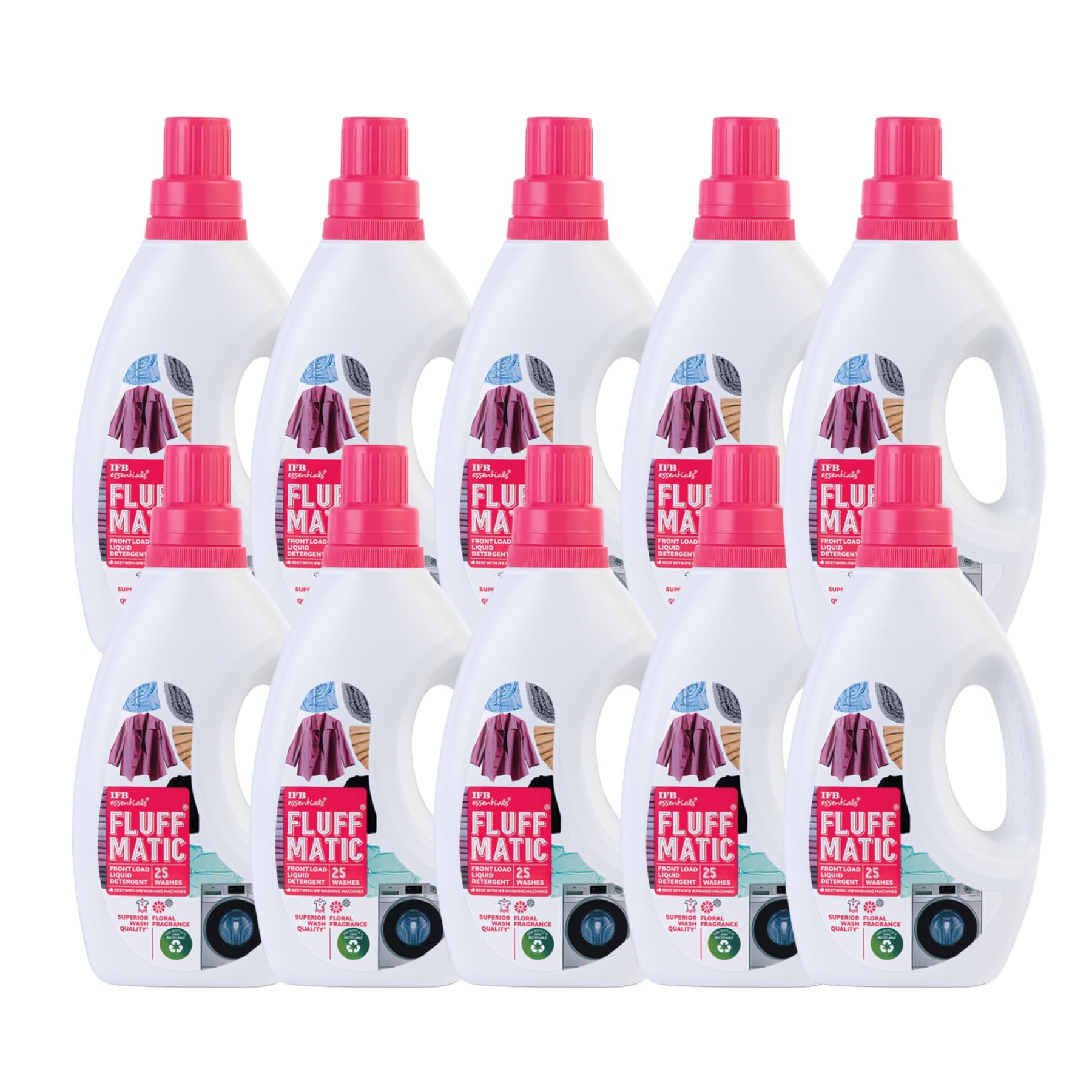IFB Essentials Fluff Front Load Fabric Liquid Detergent - 1 liters