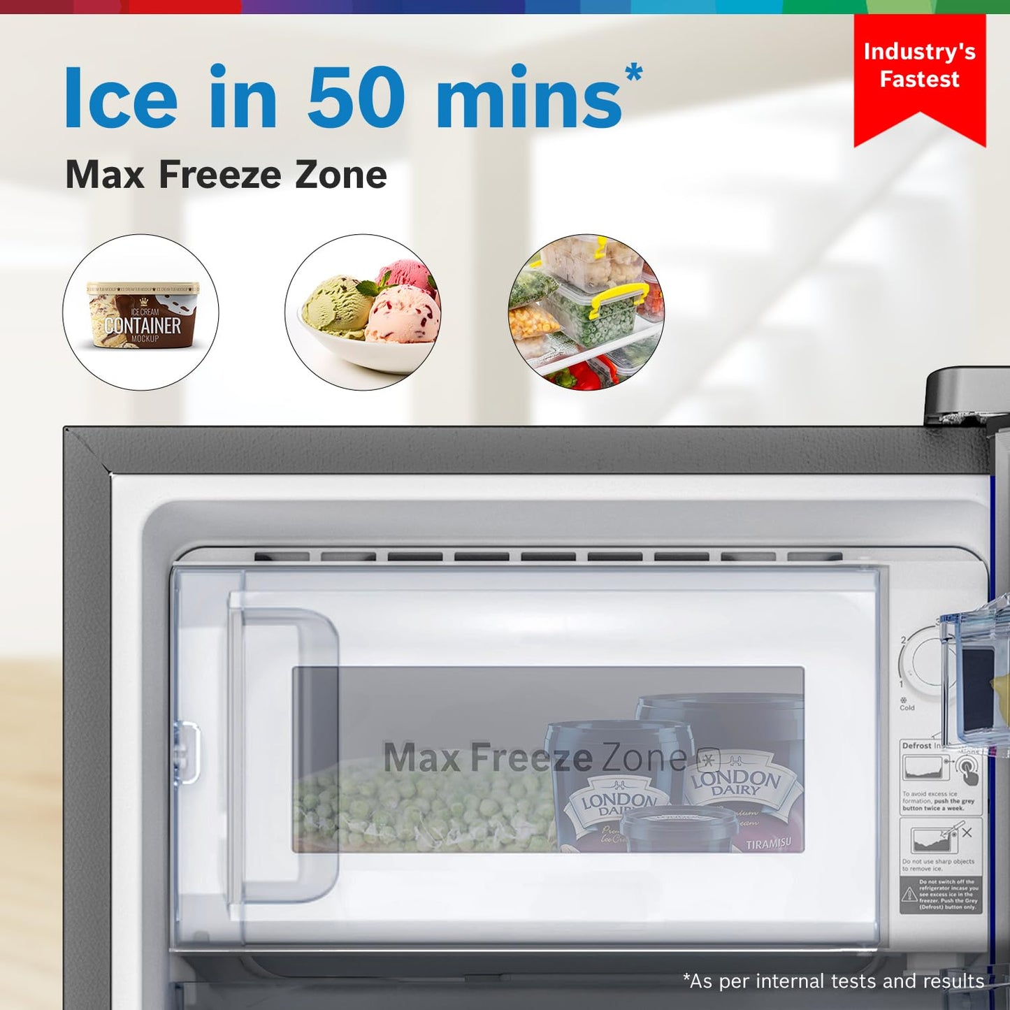 Bosch 187 L, 3 Star, Single Door Refrigerator with Industry's largest vegetable box* & largest Beverage space (CST18S23NI, Fine Steel) | 18 Hour Cooling Retention during powercut, 2.5x Faster Cooling