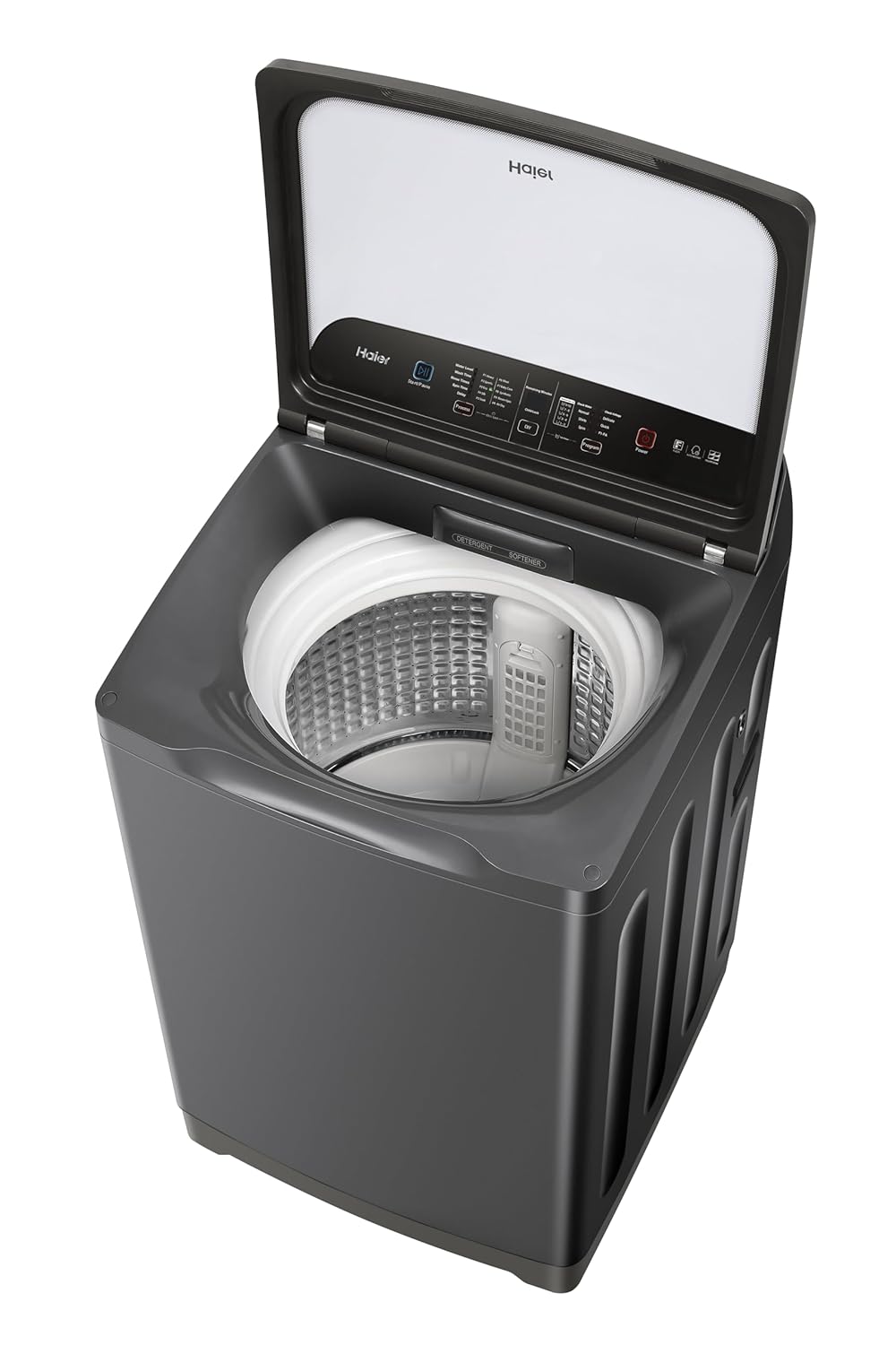 Haier 9 Kg, 5 Star, Oceanus Wave Technology Toughened Glass Fully Automatic Top Loading Washing Machine (HWM90-H678ES8, Inbuilt Heater, Near Zero Pressure, Dark Jade Silver)