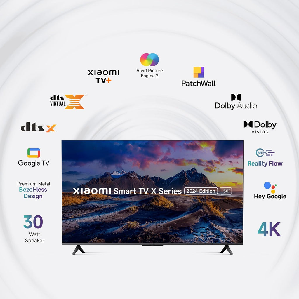 Xiaomi MI 125 cm (50 inches) X Series 4K LED Smart Google TV L50MA-AUIN (Black)