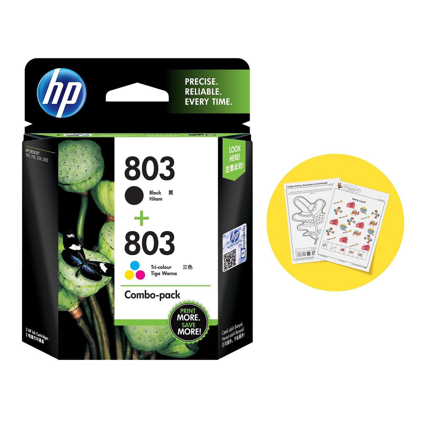HP 803 Small Black Original Ink Cartridge
