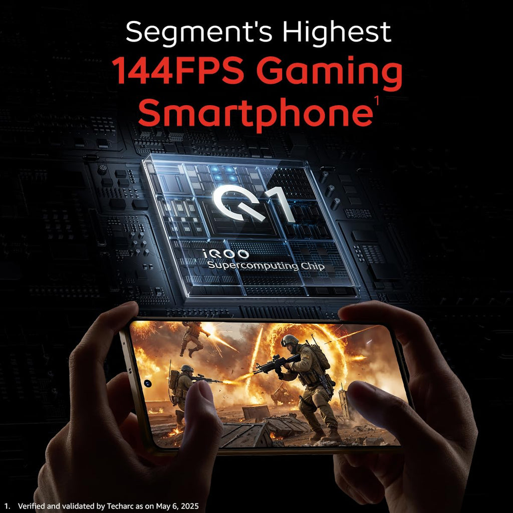 iQOO Neo 10 (Titanium Chrome, 16GB RAM, 512GB Storage) | Snapdragon 8s Gen 4 Processor & SuperComputing Chip Q1 | 7000 mAh Battery | Segment’s Highest 144 FPS Gaming Smartphone