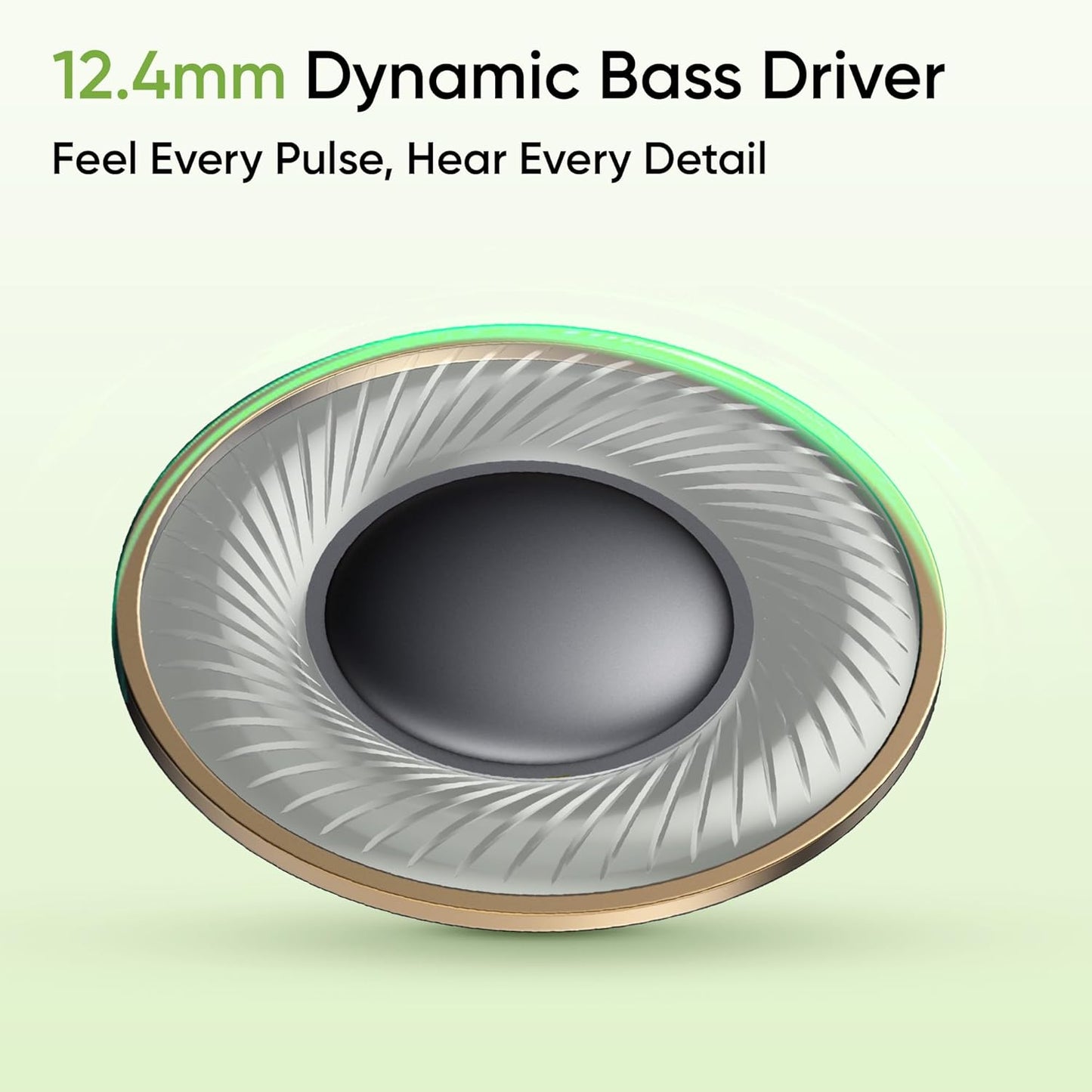 realme Buds N1 True Wireless in-Ear Earbuds with 46dB Hybrid ANC, 360° Spatial Audio, 12.4mm Dynamic Bass Driver, Upto 40Hrs Battery and Fast Charging (Energizing Green)