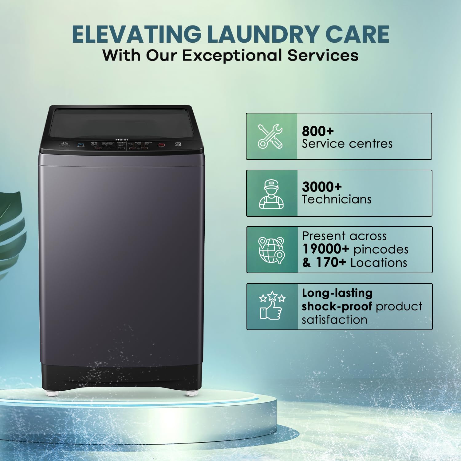 Haier 7.5 Kg 5 star Fully Automatic Top Loading Washing Machine HWM75-H826S6, Starry Silver, Butterfly Shape Heater, Oceanus Wave Drum,Near Zero Pressure, Toughened glass)