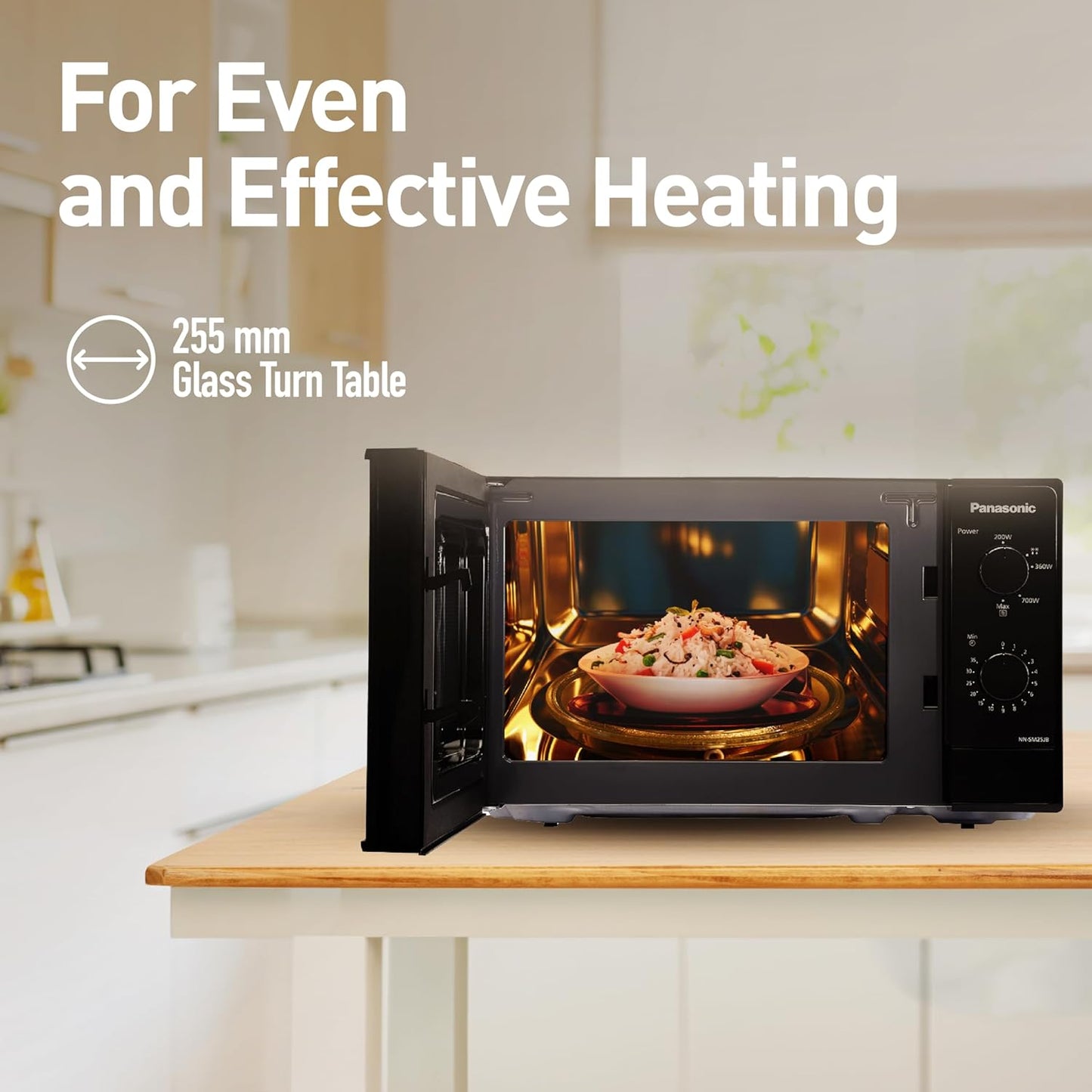 Panasonic 20L Solo Microwave Oven (NN-SM25JBFDG,Black)