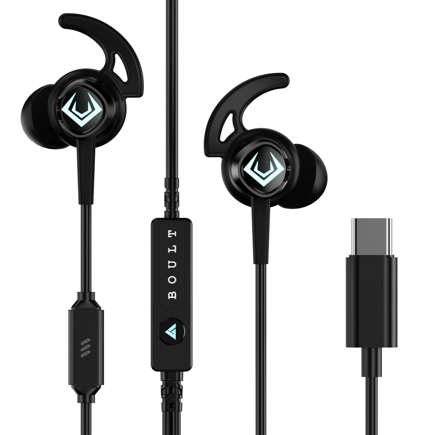 GOBOULT BassBuds X1 in-Ear Wired Earphones with 10mm Extra Bass Driver and HD Sound with mic (Black)