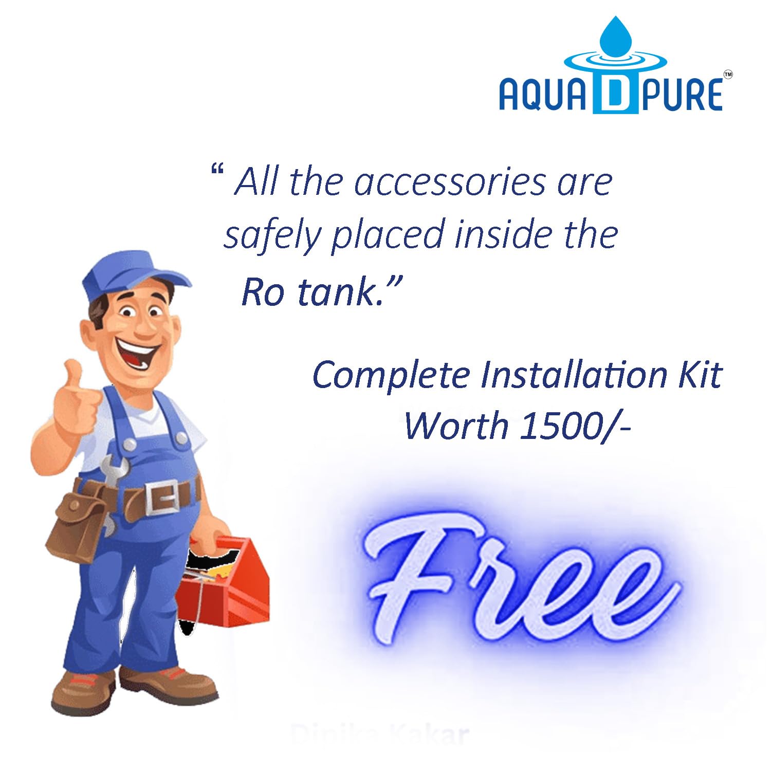 AQUA D PURE 4 in 1 Copper RO Water Purifier with 10 Stage Purification Filtration, UV, UF, TDS Adjuster and 12 Liter Large Storage Tank, Suitable for all type of water supply