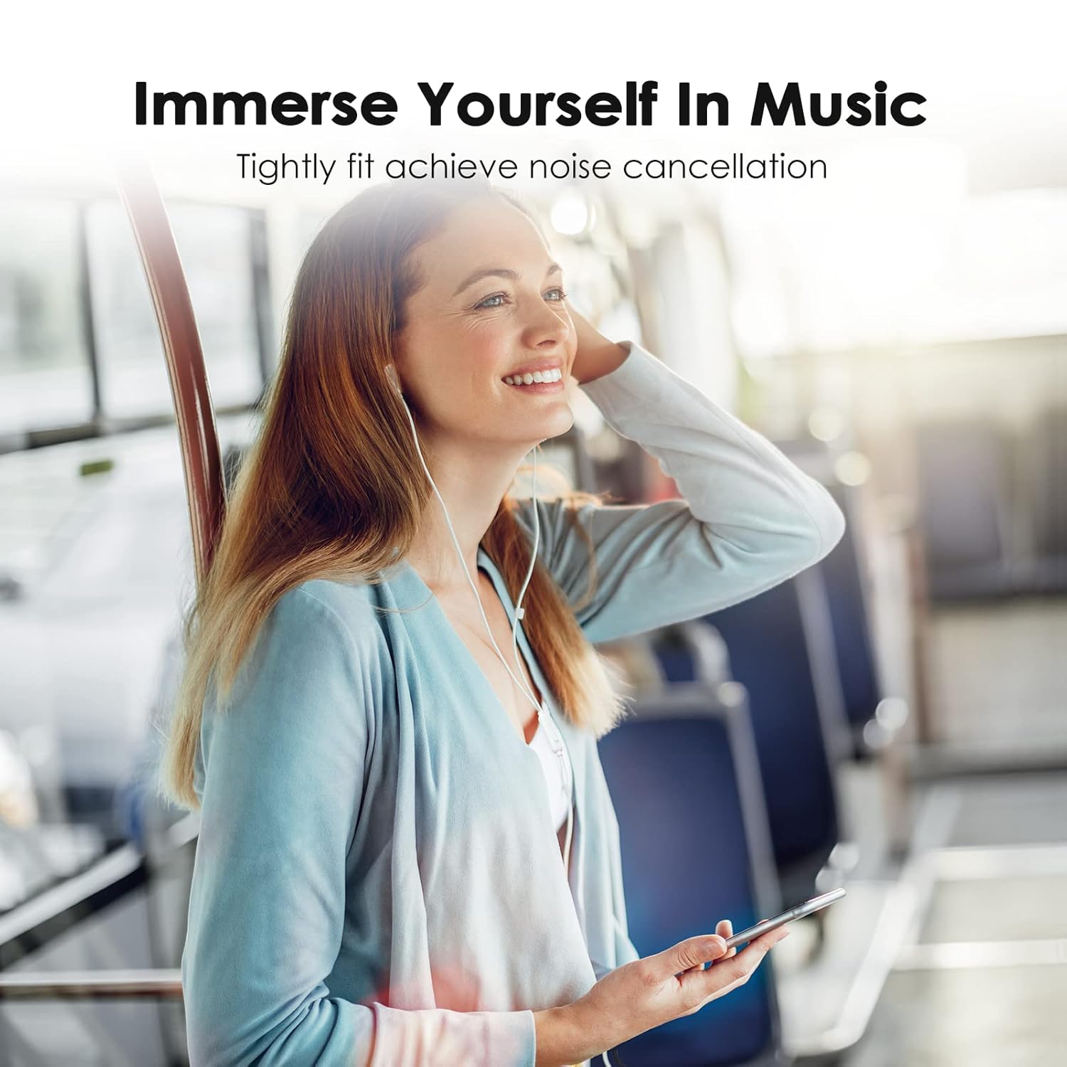 Oraimo in-Ear Wired Earphones | 1.2m Cable | 3.5mm Jack | Airing Design (White Color)