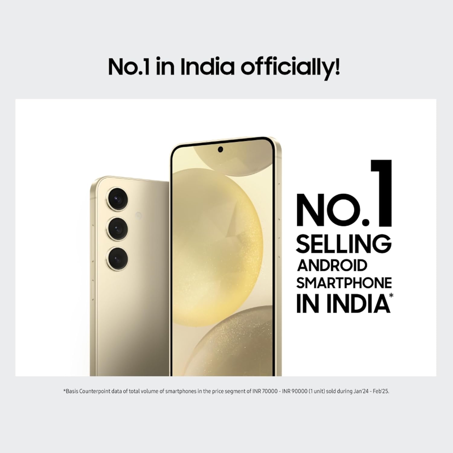 Samsung Galaxy S24 5G AI Smartphone (Amber Yellow, 8GB, 128GB Storage)