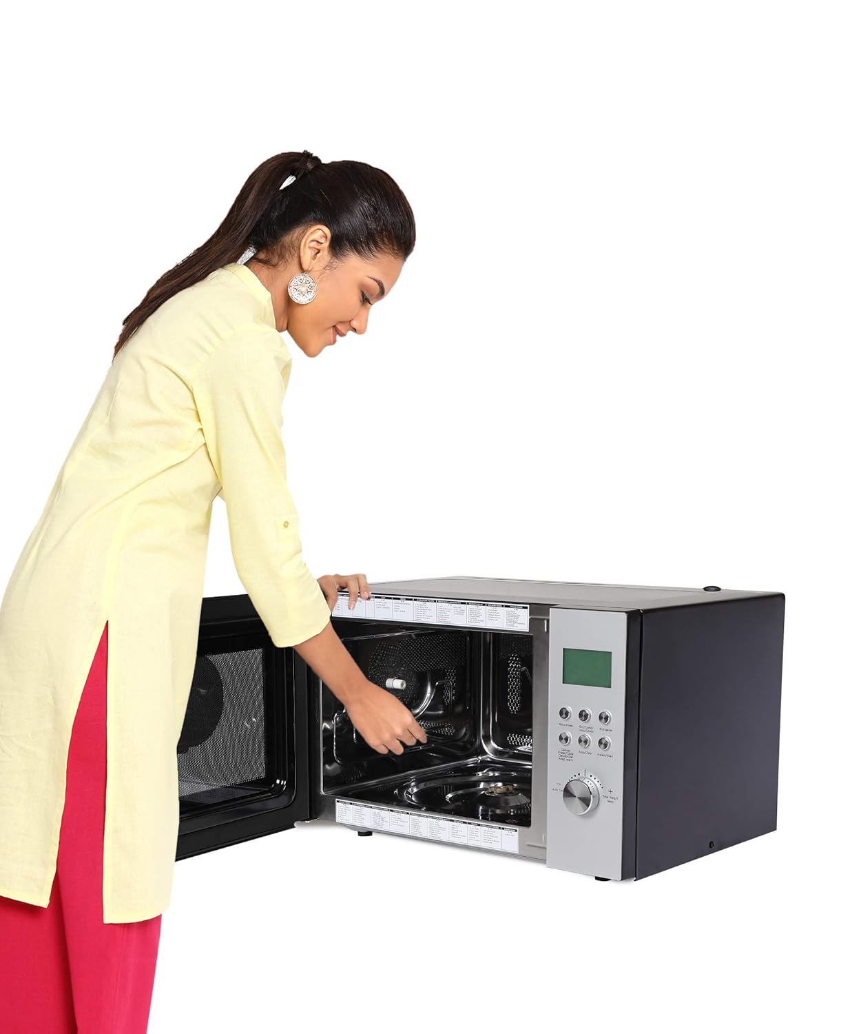 Haier HIL2801RBSJ 28L Convection Microwave Oven (Black, Rotisserie Function)