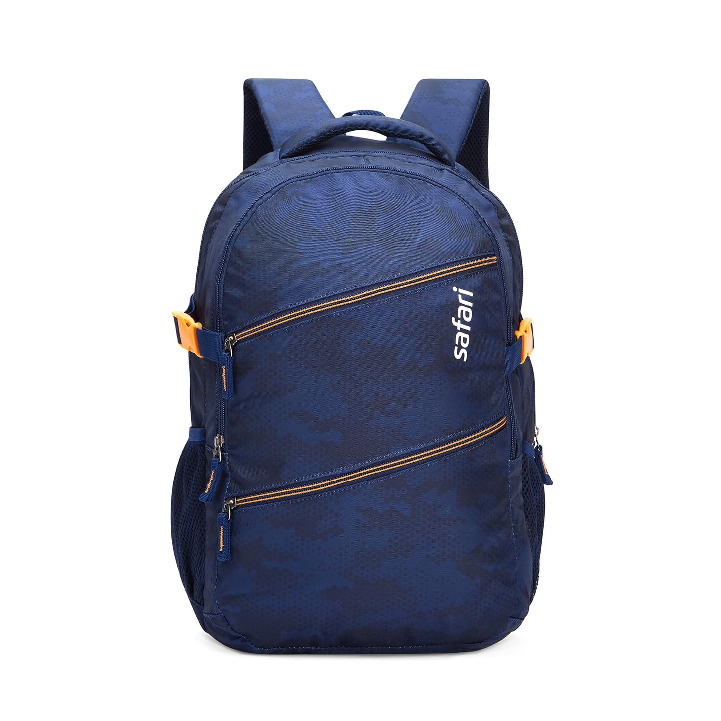 Safari Omega spacious/large laptop backpack with Raincover, college bag, travel bag for men and women, Black, 30 Litre