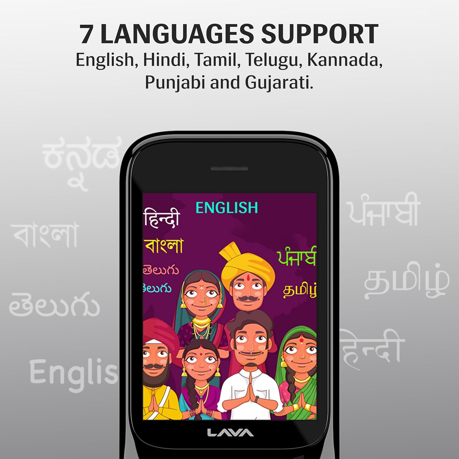 Lava Gem 2025 Dual Sim Keypad Phone (2.8" Display, Camera & Flash) | 2575mAh Smart AI Powerful Battery | Wireless FM & Recording | Stereo Speakers | Call Recording (Black Gold)