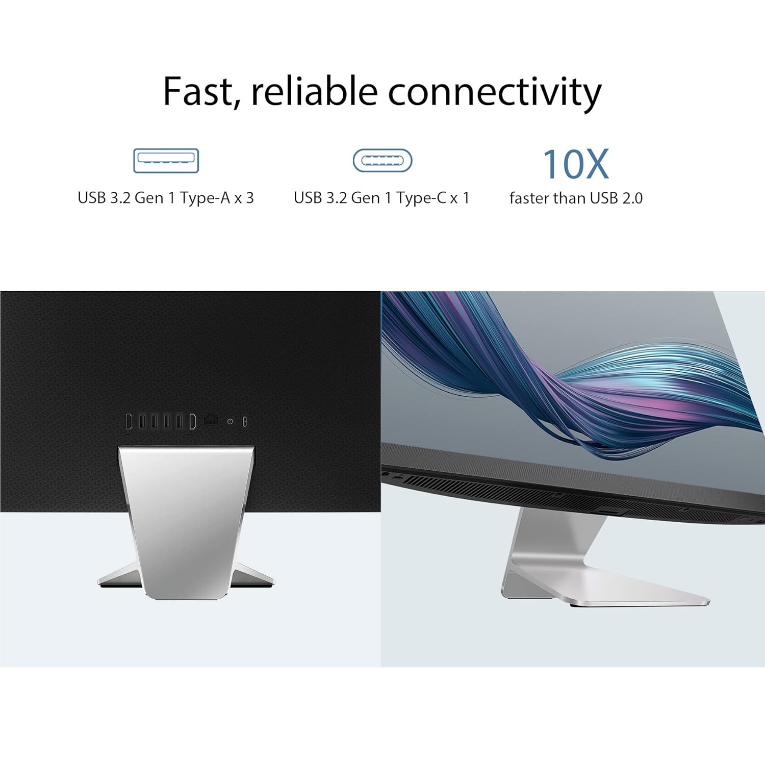 ASUS A3402, 23.8" FHD, 13th Gen, Intel Core i5-1335U, All-in-One PC (8GB RAM/512GB SSD/Windows 11/Office 2021/Black/5.4 Kg) with Wireless Black Keyboard & Mouse, 3 Years Warranty, A3402WVA-BPC002WS