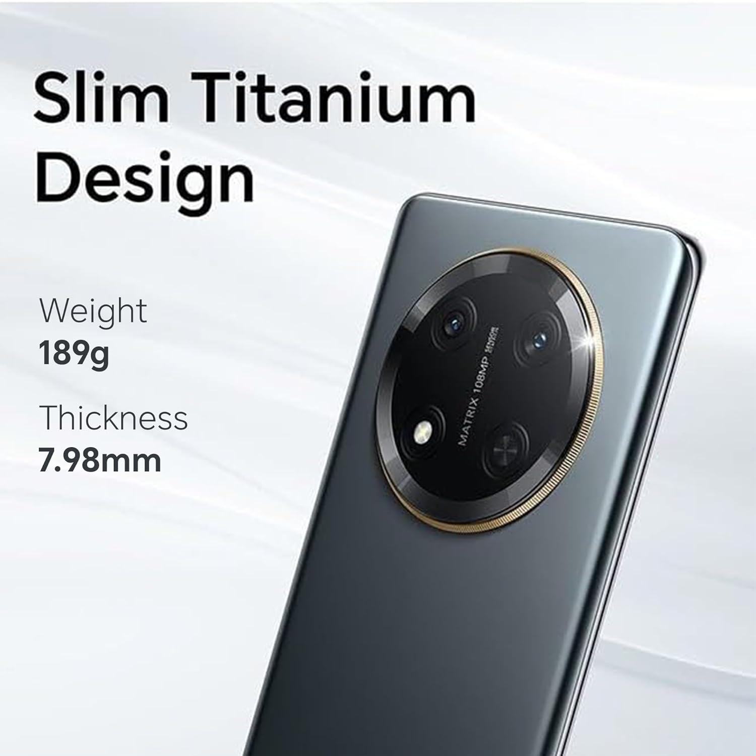 HONOR X9c 5G Dual SIM (8GB RAM, 256GB Storage) | Ultra Durable | 108MP AI OIS Camera | 6600mAh Battery | 3840Hz Risk-Free Dimming Display | with Charger (Titanium Black)