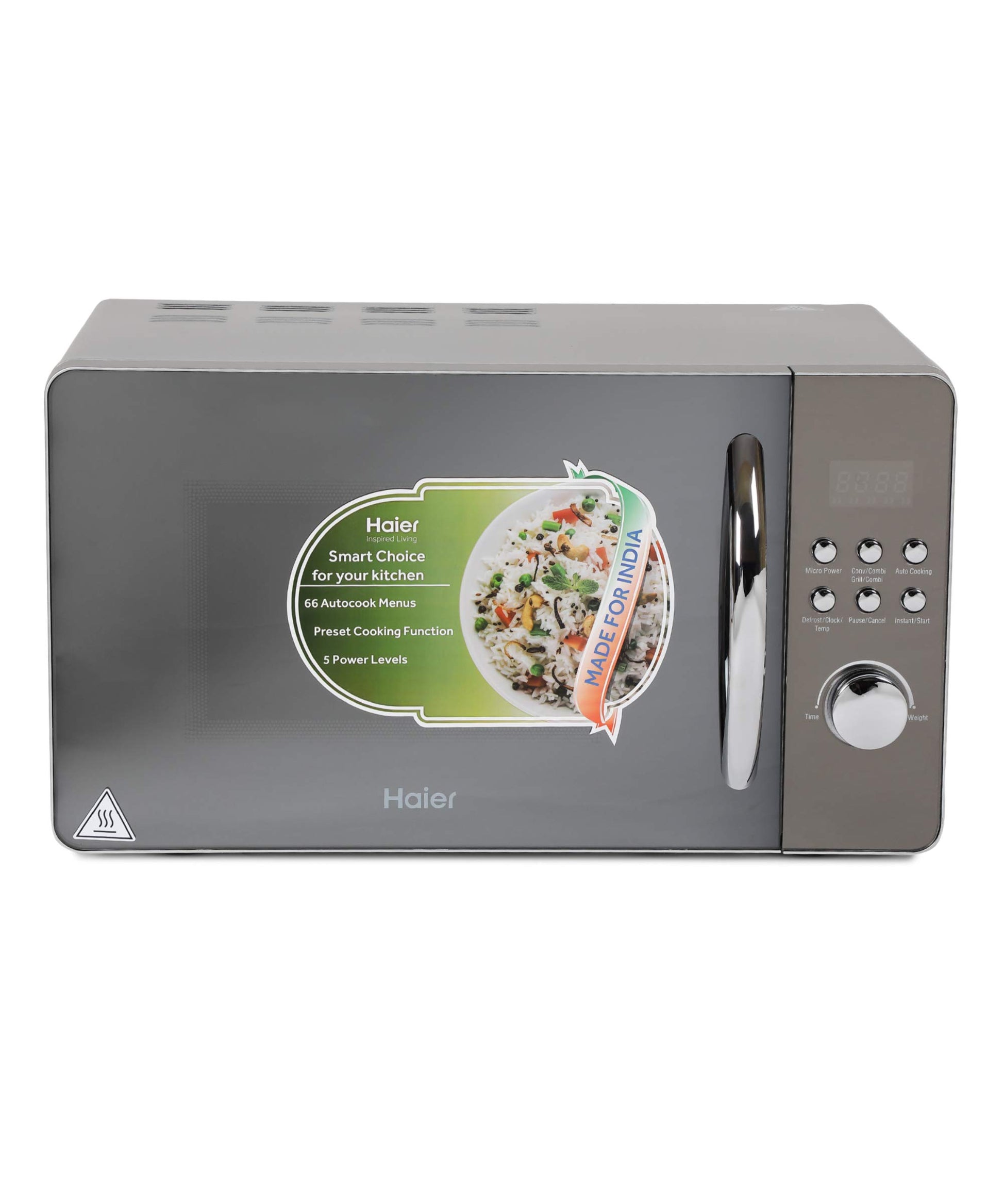 Haier 22L Convection Microwave Oven with KIDS Special Recipes (HIL2201CSSH,Silver)