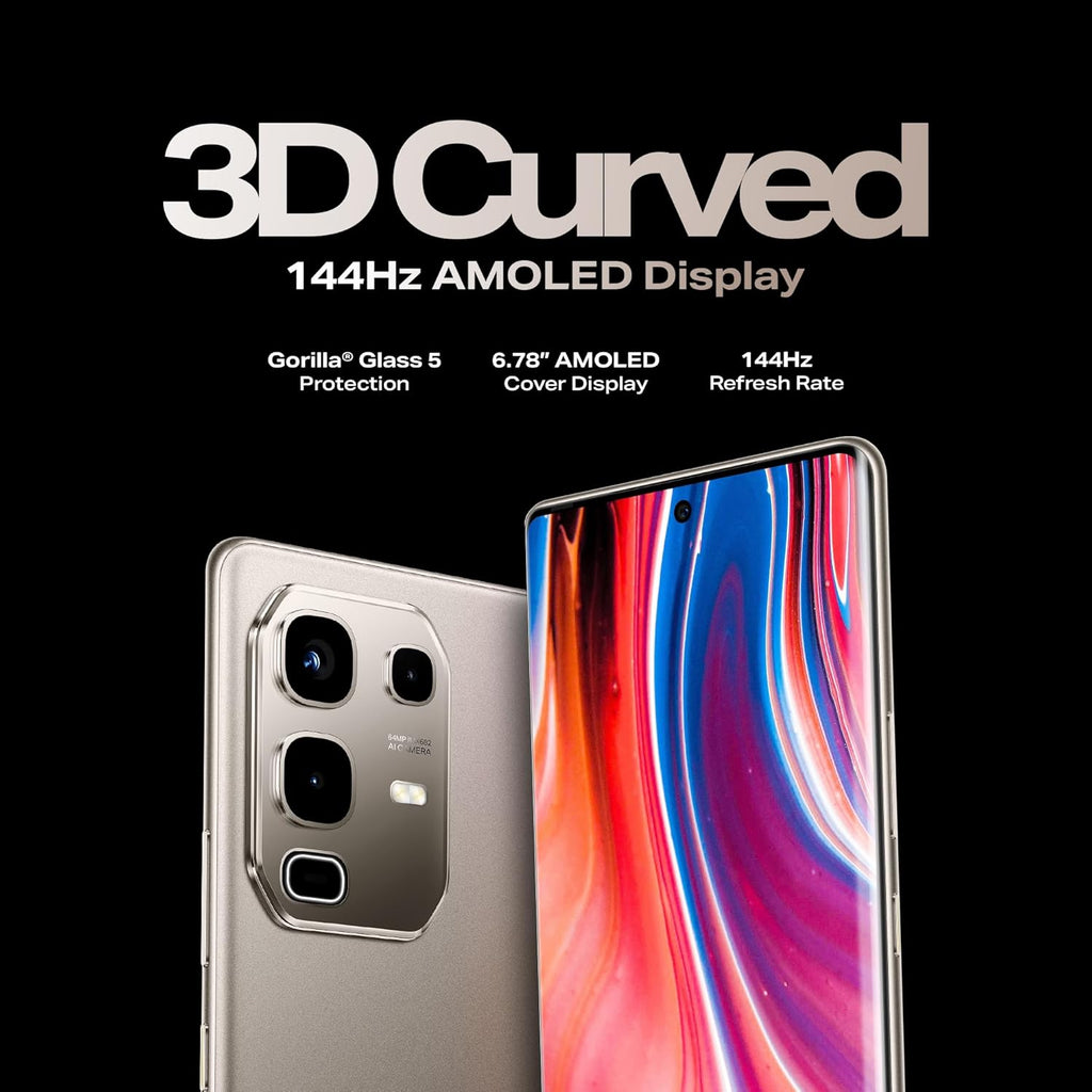 Infinix Note 50s 5G+ (Titanium Grey, 6GB RAM, 128GB Storage) | MediaTek D7300 Ultimate | 5500mAH Battery, Dual Speakers by JBL, 144Hz AMOLED Display