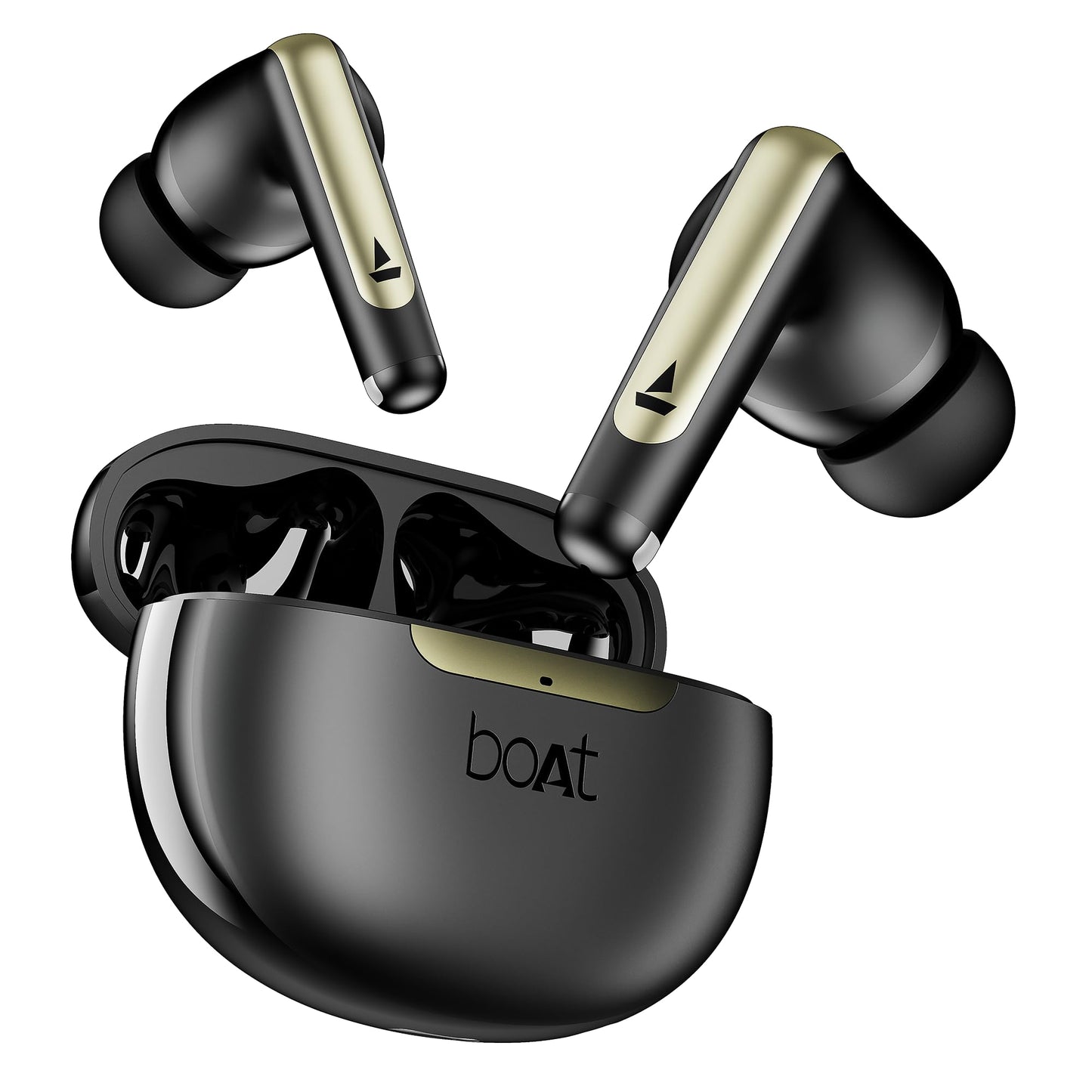 boAt Airdopes 141/8, Low Latency, ENx Tech, 42HRS Battery, Fast Charge, IWP, IPX4, v5.1 Bluetooth Earbuds, TWS Ear Buds Wireless Earphones with mic (Bold Black)