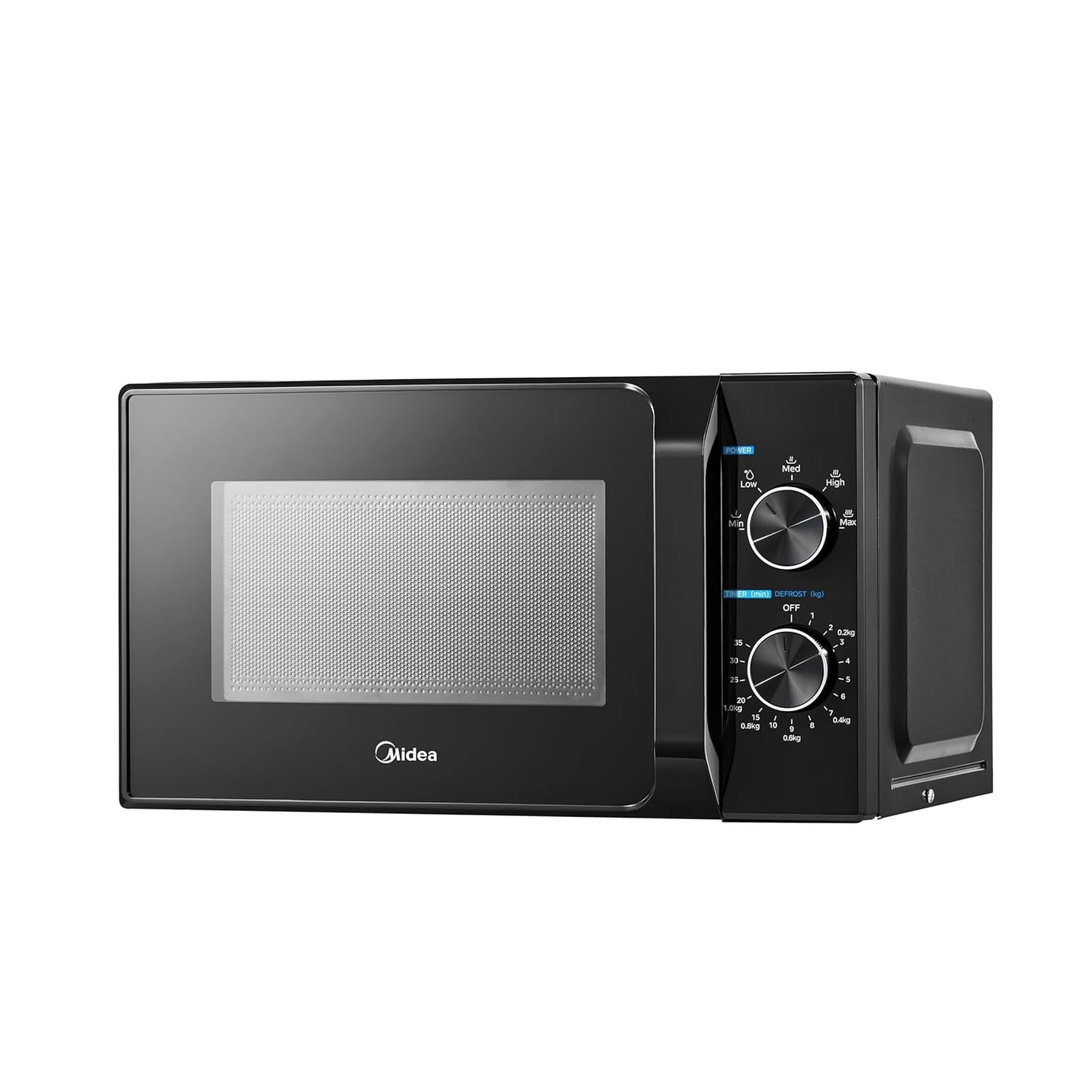 Midea 20L Solo Microwave Oven (MMO20CXAMMPEBK, Black, 5 power levels & Defrost function)
