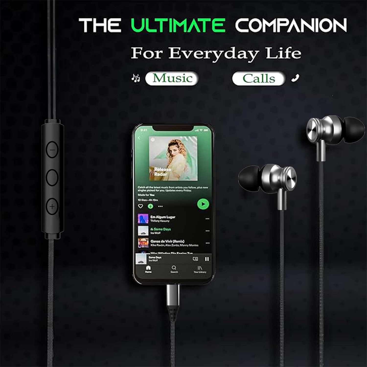 Kratos Tune V4 C Type Earphones Wired, 13mm Bass Drivers Earphone, Inline Control Type c Headphones with Mic, Sweat Resistant, Comfort Fit Type c Earphone with Volume Control,Metallic c pin Earphones