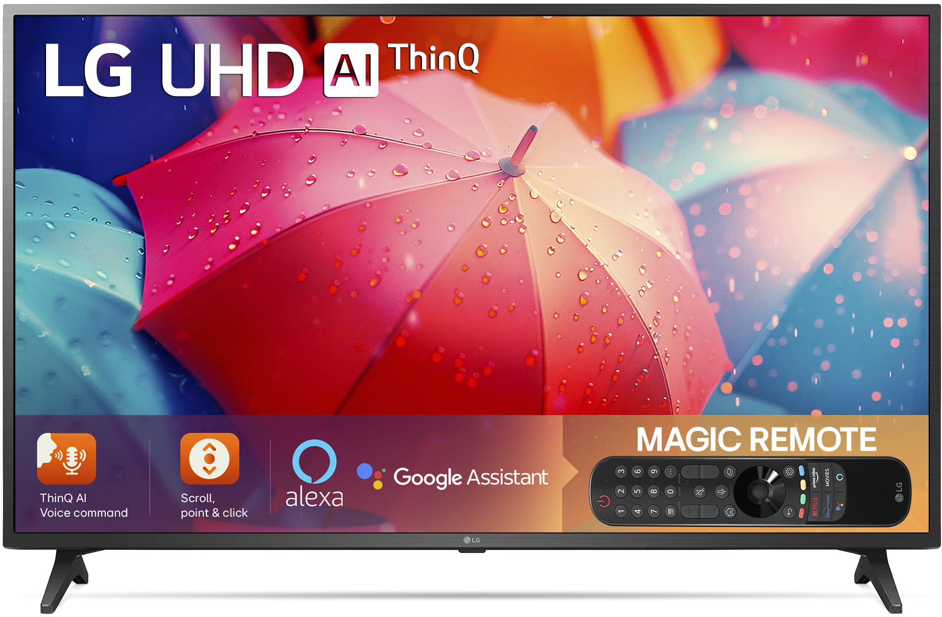 LG 139 cm (55 inches) UA82 Series 4K Ultra HD (3840 x 2160) Smart webOS LED TV 55UA82006LA