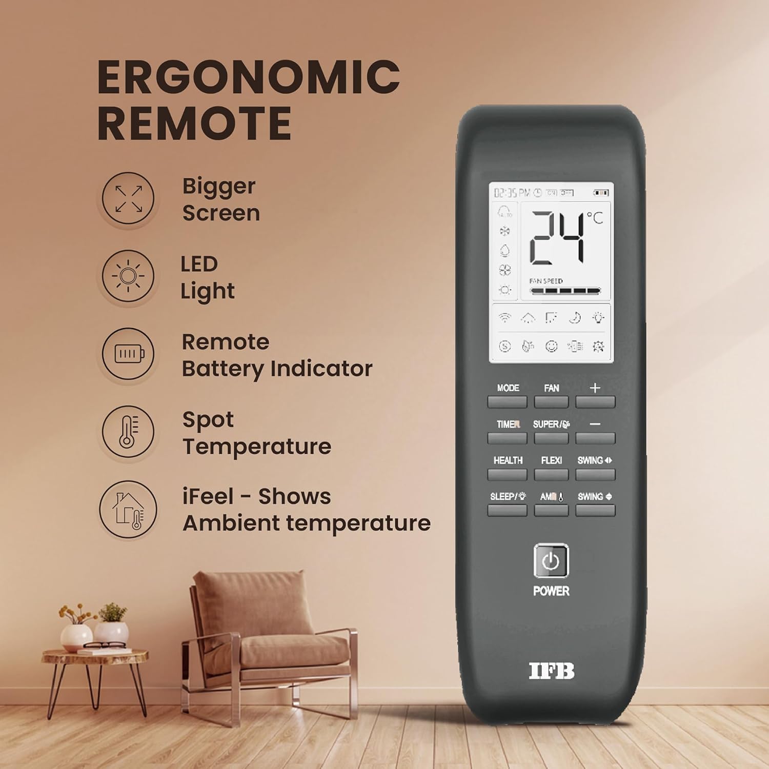 IFB 2025 Model Silver Plus Smart Series 1.5 Ton 3 Star In-built Wifi Split AC with HD Compressor, AI, Dual Gold Fin & 8-in-1 Flexi Mode - White (CI173SL22SGM1, Copper Condenser