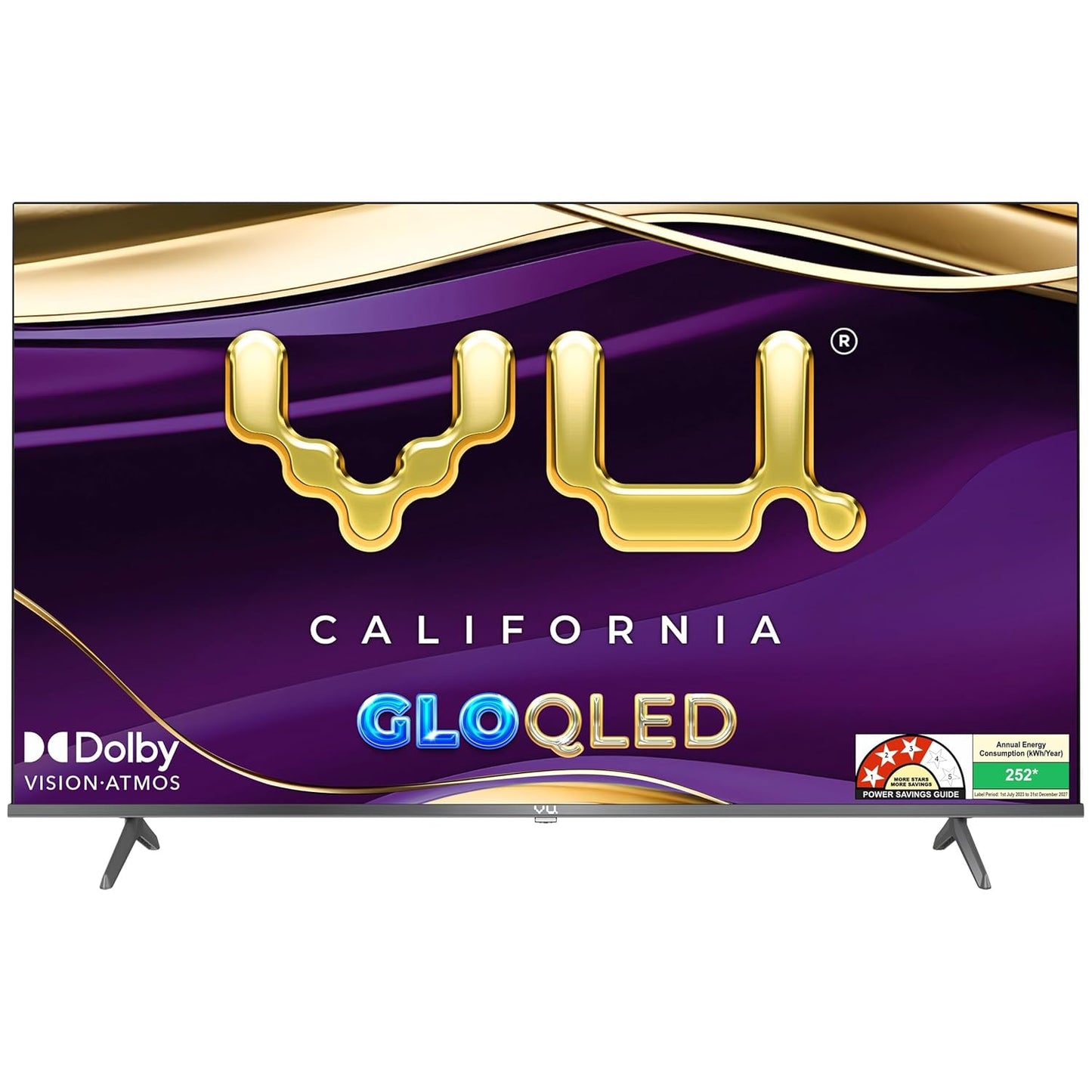 VU 164cm (65 inches) GloQLED Series 4K QLED Smart Google TV 65GLOQLED25