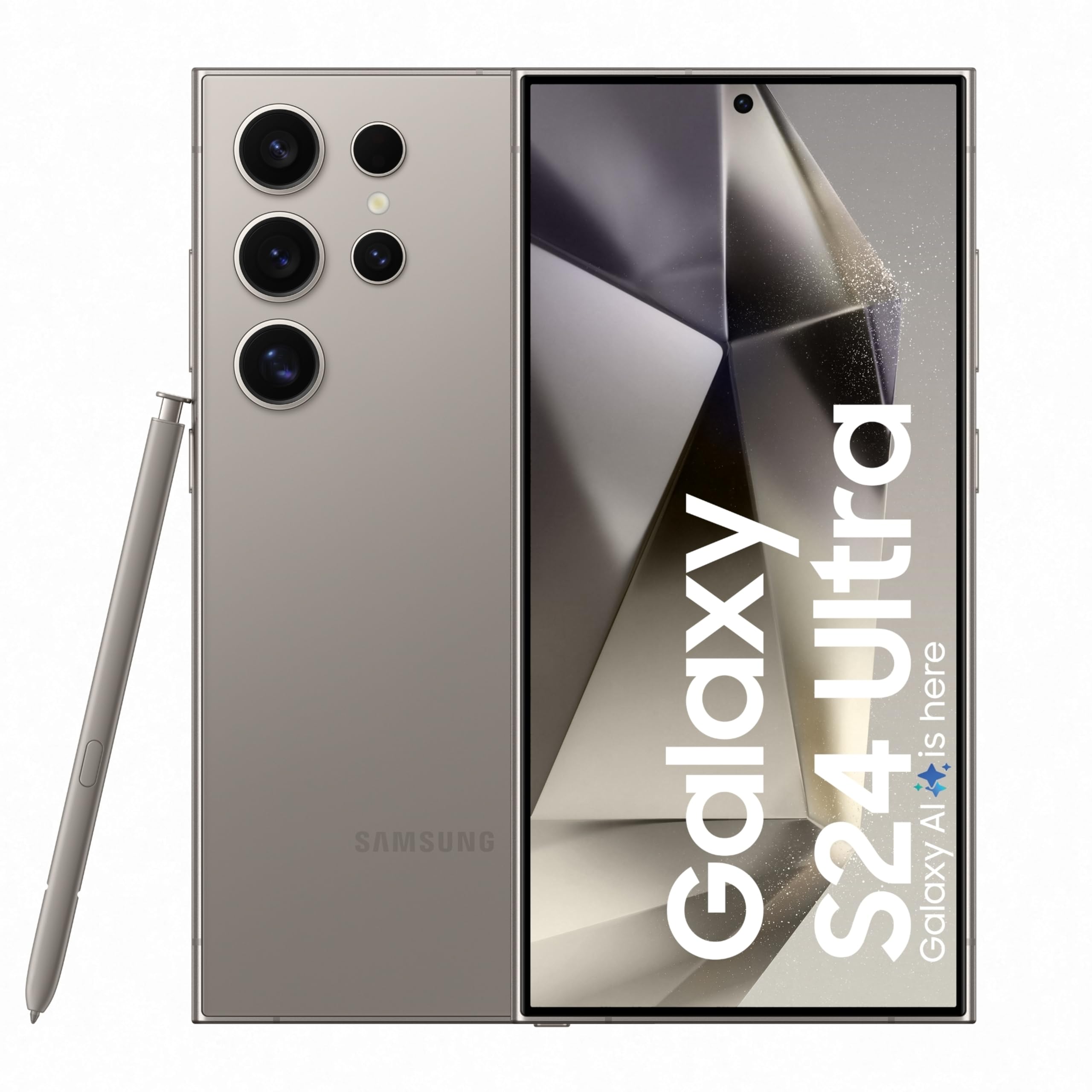 Samsung Galaxy S24 Ultra 5G AI Smartphone with Galaxy AI (Titanium Violet, 12GB, 256GB Storage), Snapdragon 8 Gen 3, 200 MP Camera with ProVisual Engine and 5000mAh Battery