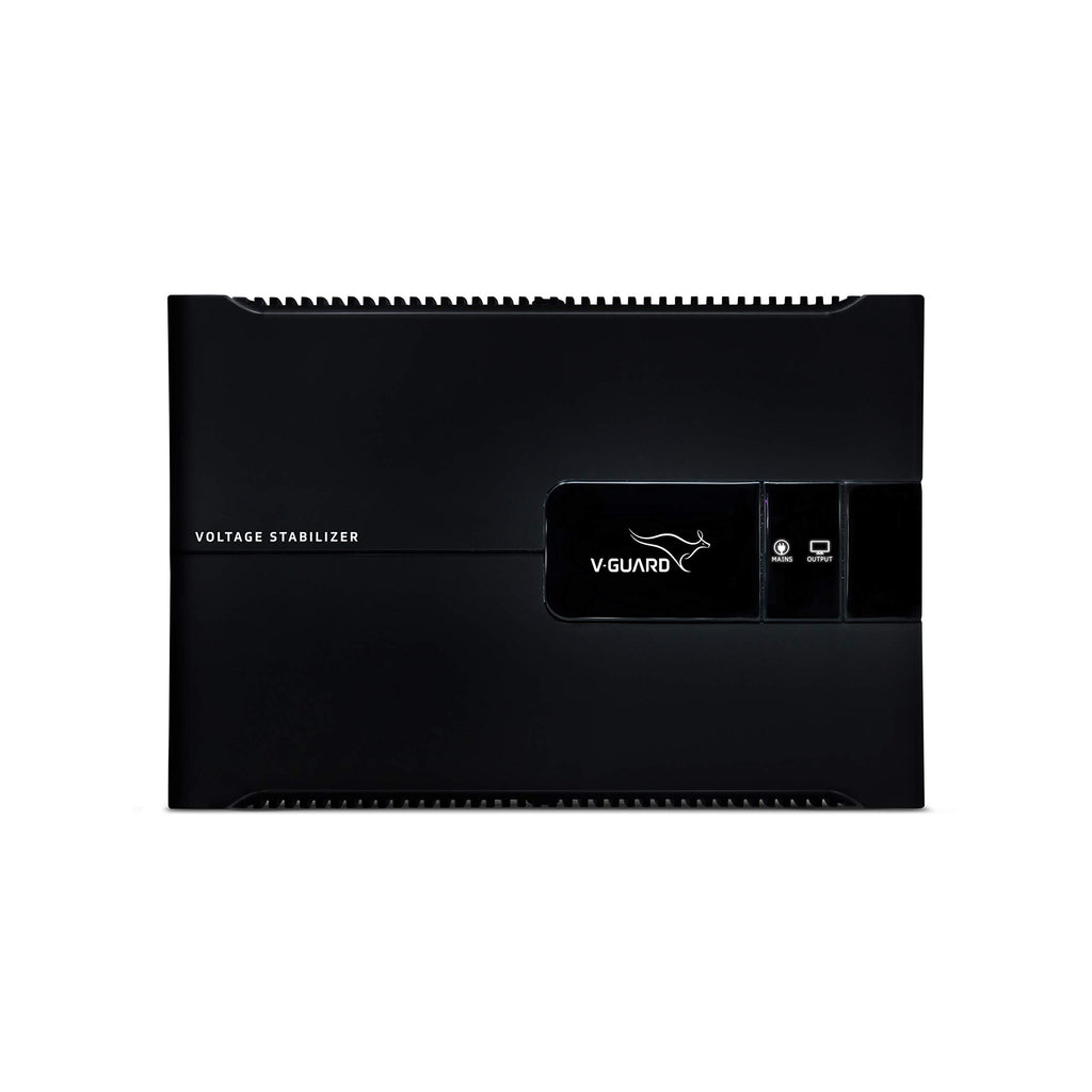 V-Guard Voltino Grand Digi Plus TV Stabilizer | Applicable for Smart TVs up to 203 cm (80'') + Set Top Box,Home Theatre/Gaming Console| 4 A Capacity | Dual Seven Segment Digital Display | Black