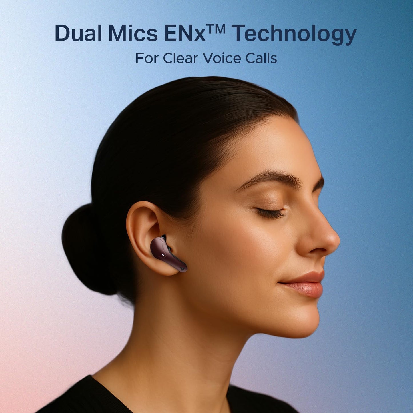 boAt Airdopes Plus 311 (2025 Launch), Glass Design, Dual Mics ENx, Fast Charge, 50 Hrs Battery, Low Latency, IPX4, Bluetooth Earbuds, TWS Ear Buds Wireless Earphones with mic (Midnight Blue)