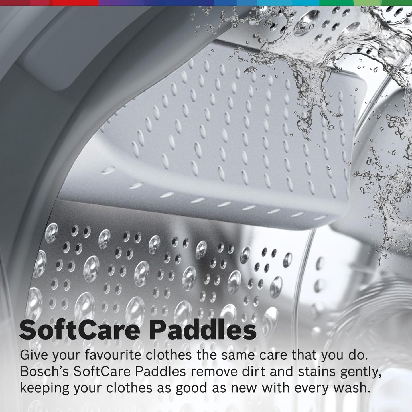 Bosch 8 kg, 5 Star, AI Active Water+, Anti-Tangle, Steam Anti Bacterial, Anti-Wrinkle Fully-Automatic Front Loading Washing Machine (WAJ2826BIN, In-Built Heater, Shiny Silver)