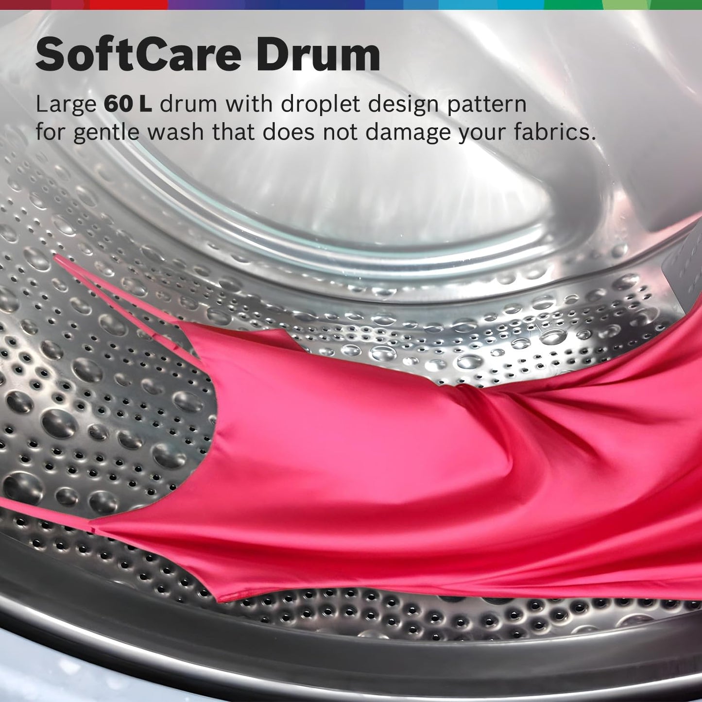 Bosch 7 kg, 5 Star, AI active water+, Anti Stain, Steam Antibacteria, Allergy Plus, Fully-Automatic Front Loading Washing Machine (WAJ24209IN, Black, In-Built Heater, Anti Wrinkle, Anti Tangle)